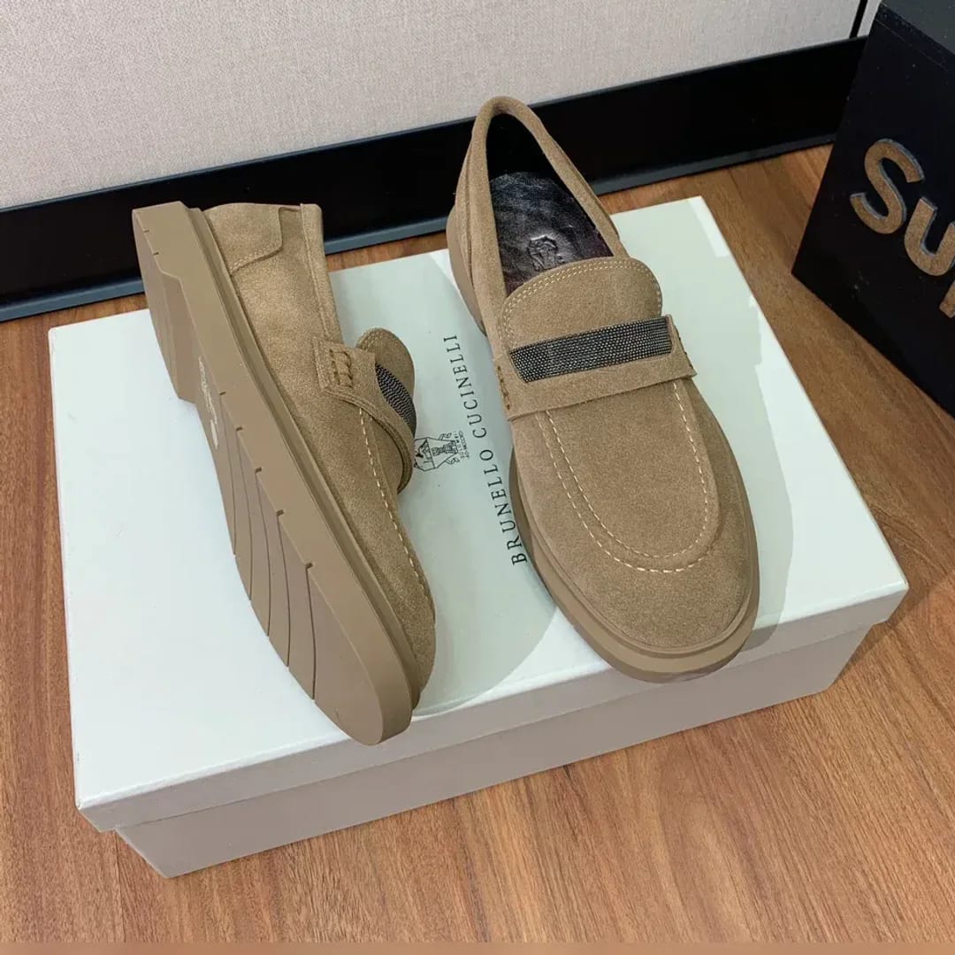 Brunello Cucinelli Suede Penny Loafer 縮圖 3