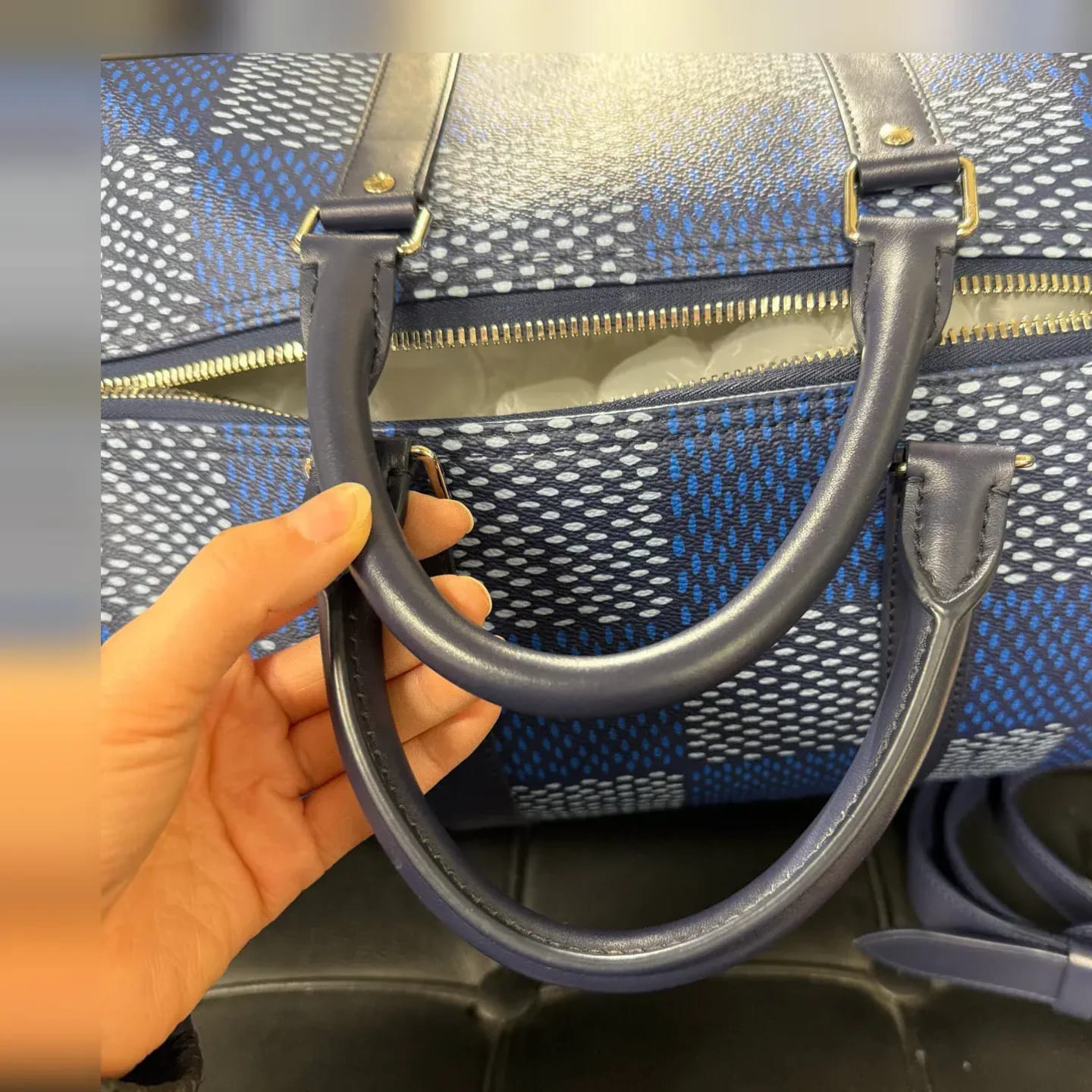 Louis Vuitton Keepall Bandoulière 50 Damier Rush（2024 春夏） 縮圖 3