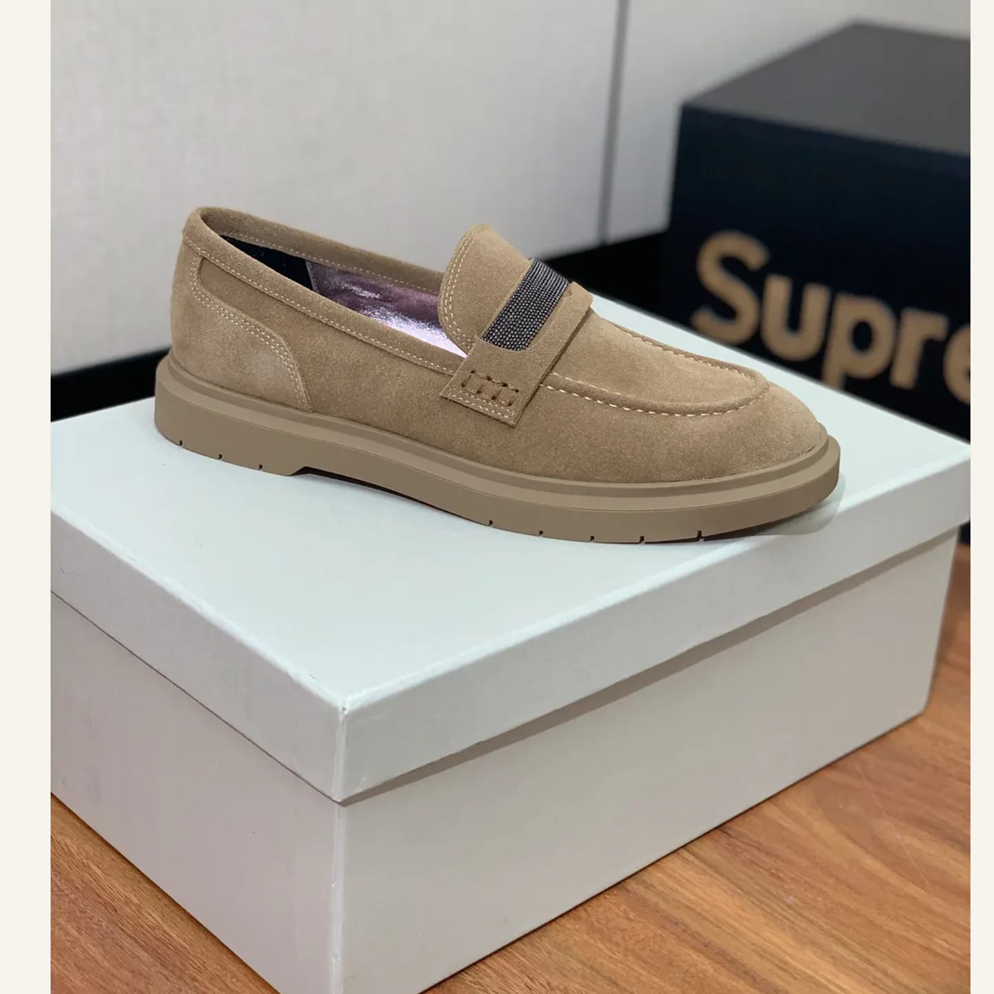 Brunello Cucinelli Suede Penny Loafer 縮圖 4