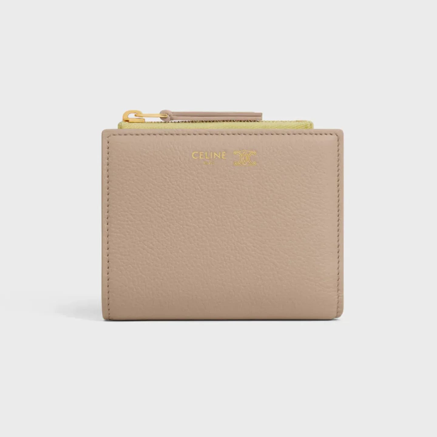 CELINE COMPACT WALLET TRIOMPHE STAMP IN SUPPLE GRAINED CALFSKIN 縮圖 1