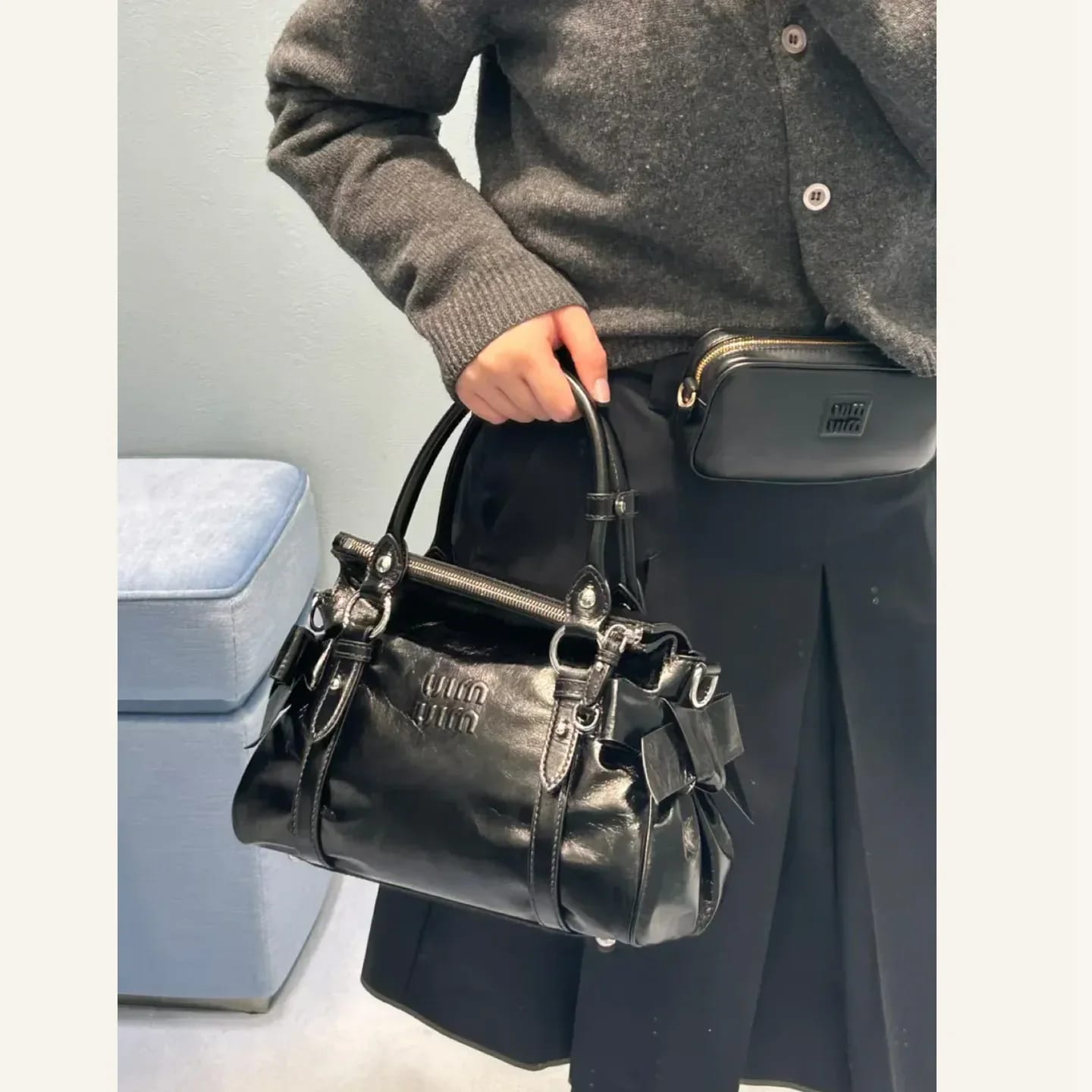 Miu Miu Shiny Leather Top-handle Bag 縮圖 3