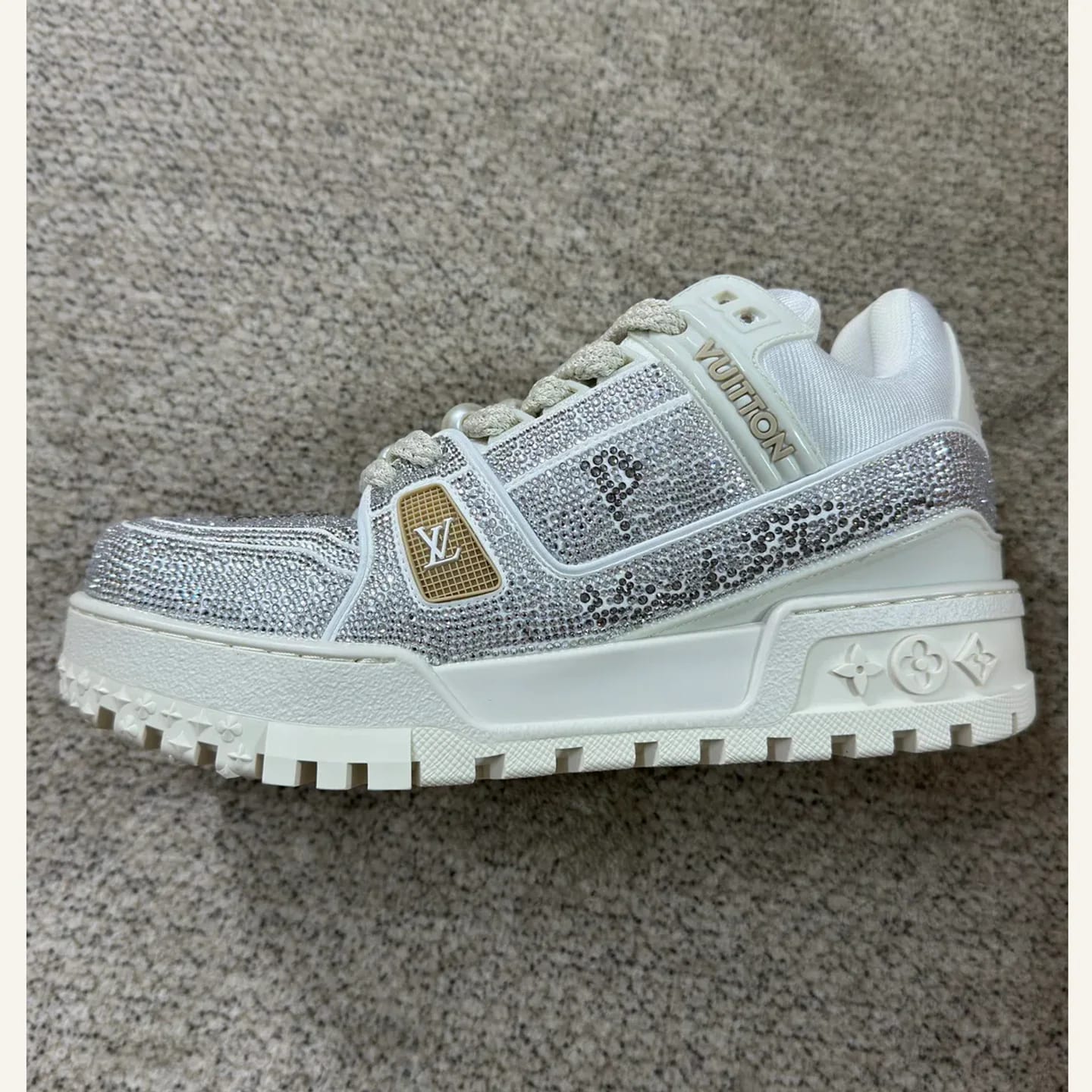 Louis Vuitton Crystal LV Trainer Sneaker 縮圖 4