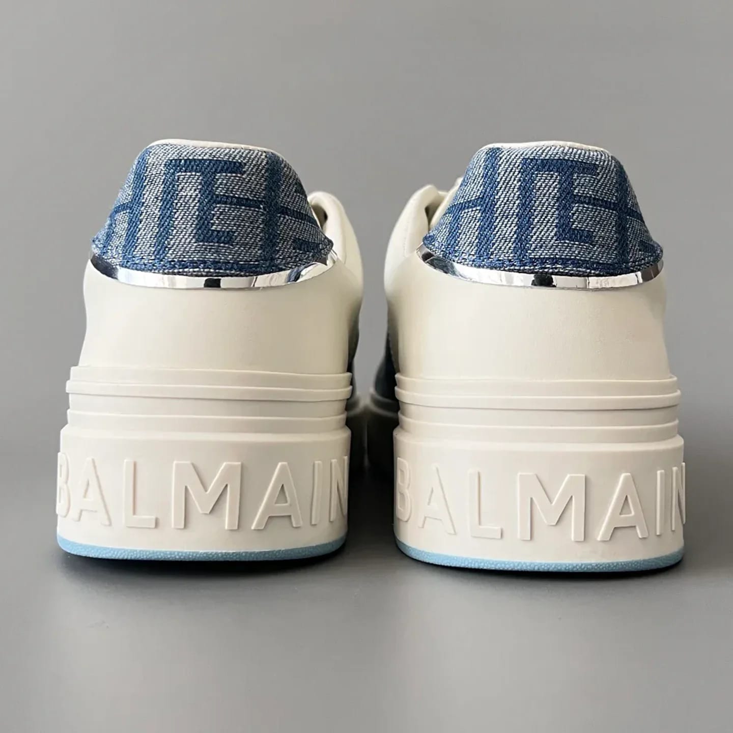 Balmain Logo-Strap Leather Slip-On Sneakers 縮圖 3