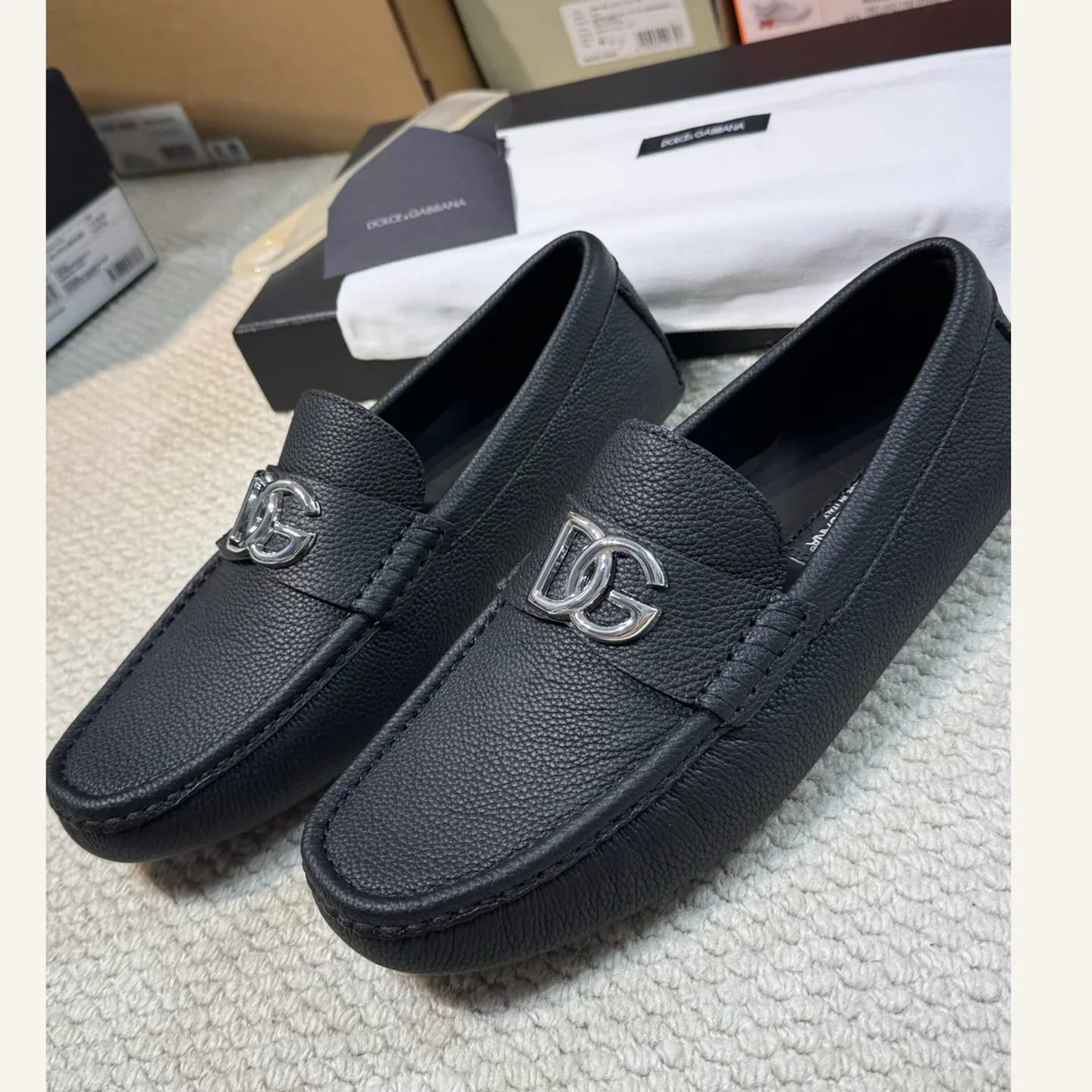 Dolce & Gabbana DG-logo Driving Loafer 縮圖 1