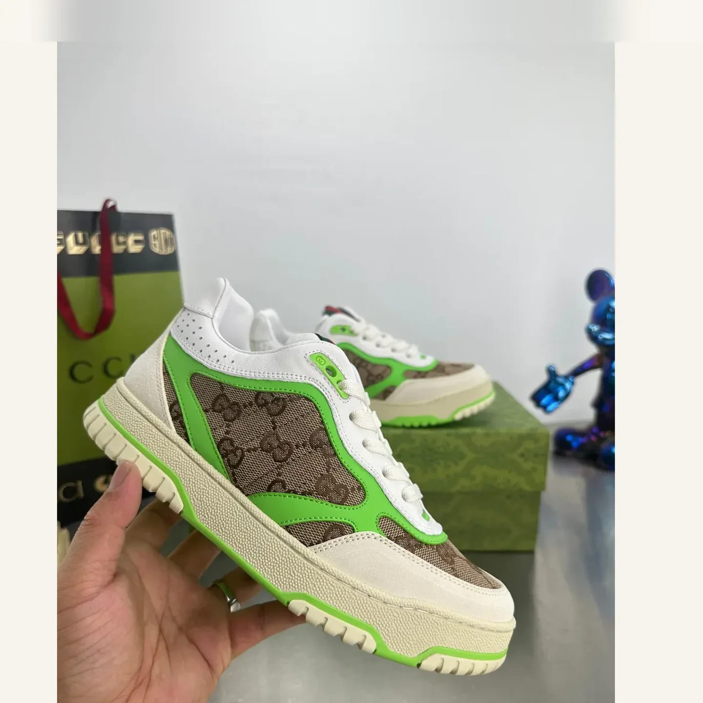 Gucci Distressed Basketball Sneaker 縮圖 4