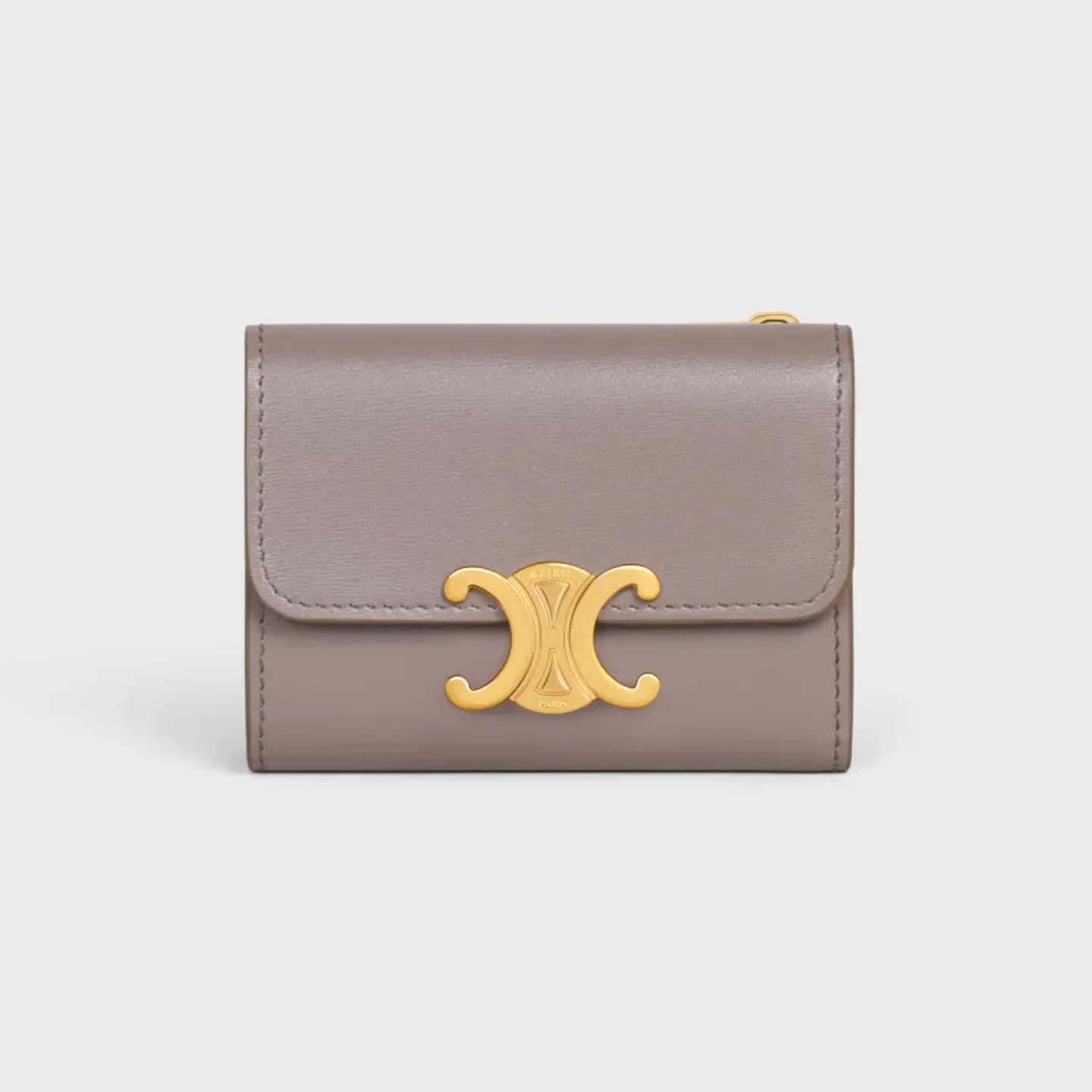 CELINE COMPACT WALLET WITH COIN TRIOMPHE IN Shiny calfskin 縮圖 1