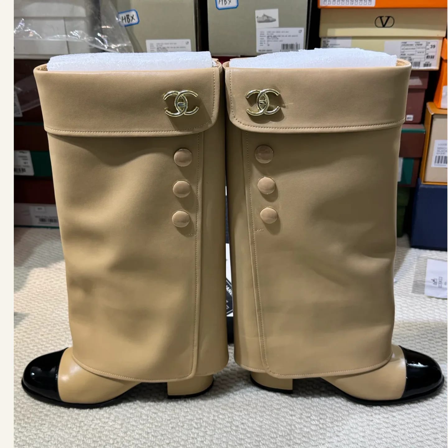 CHANEL CC Cap-toe Knee-high Boot 縮圖 2