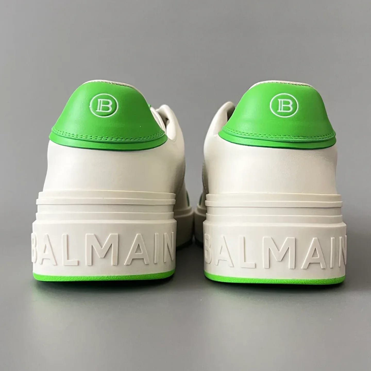 Balmain Logo-Strap Leather Slip-On Sneakers 縮圖 3