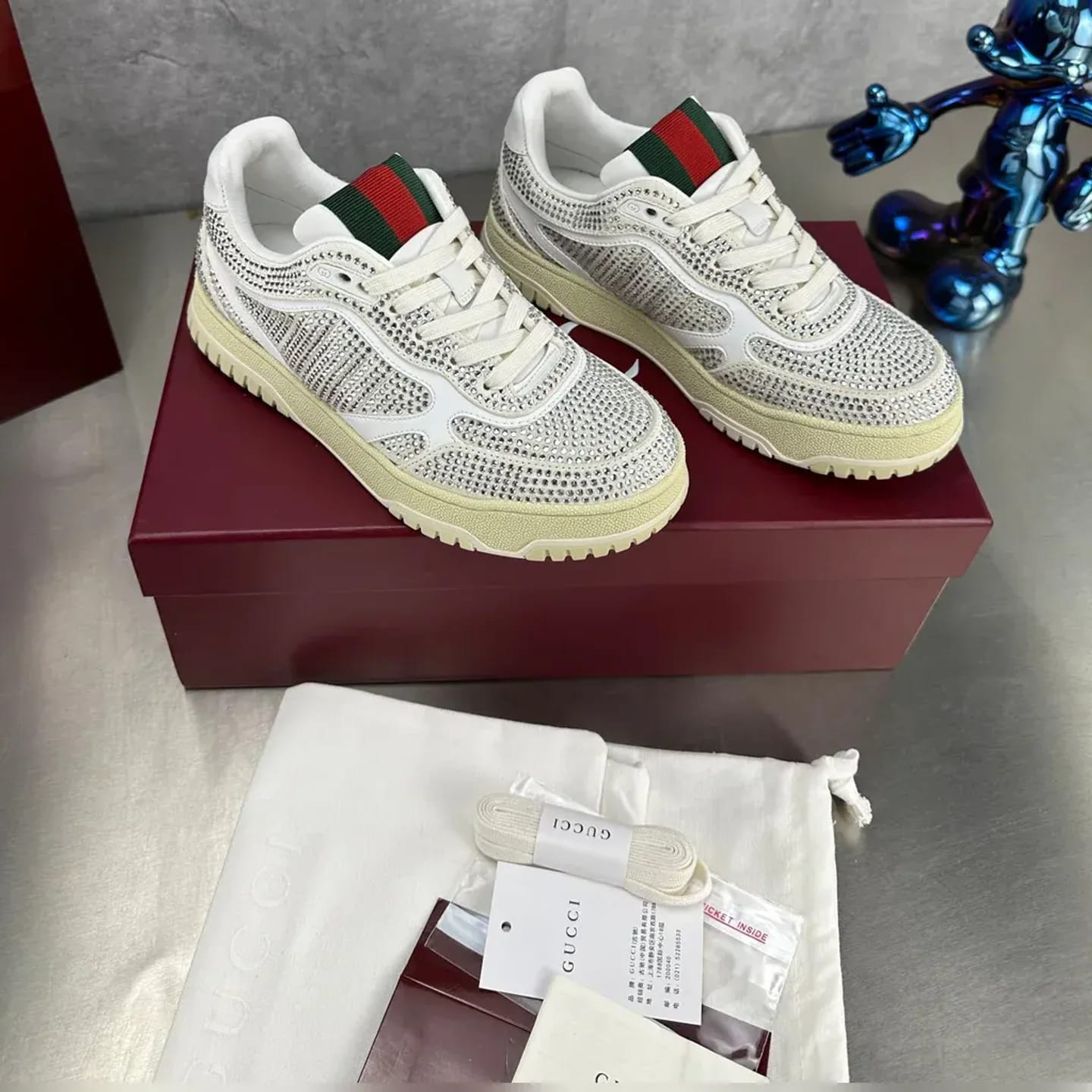 Gucci Distressed Basketball Sneaker 縮圖 2