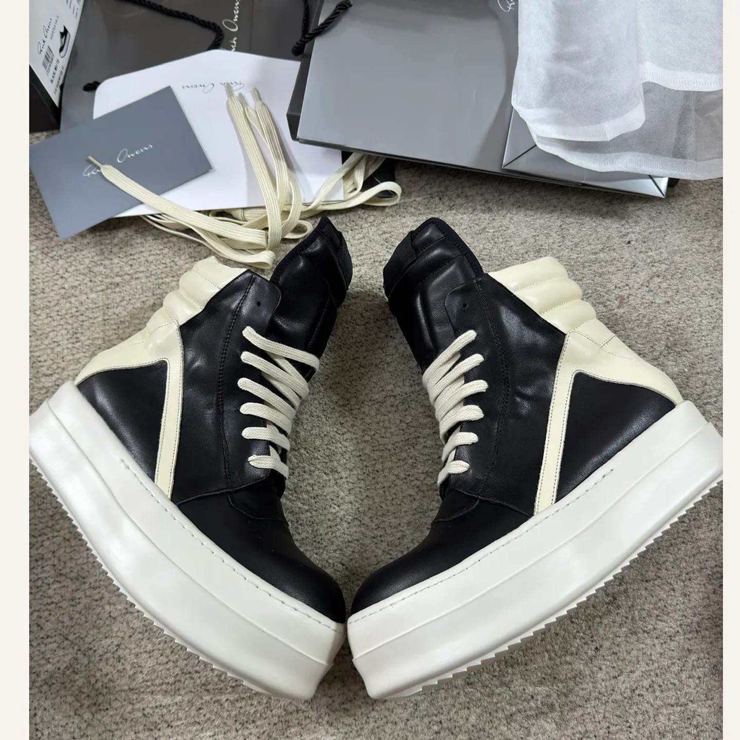 Rick Owens Geobasket High-top Sneaker 縮圖 3