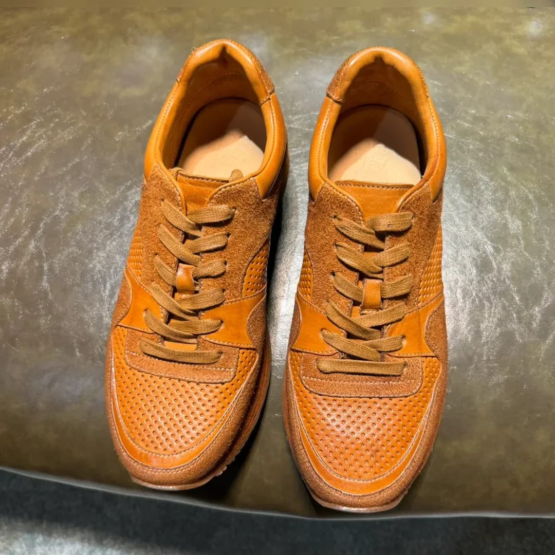 Ferragamo Washed-leather Low-top Sneaker 縮圖 3