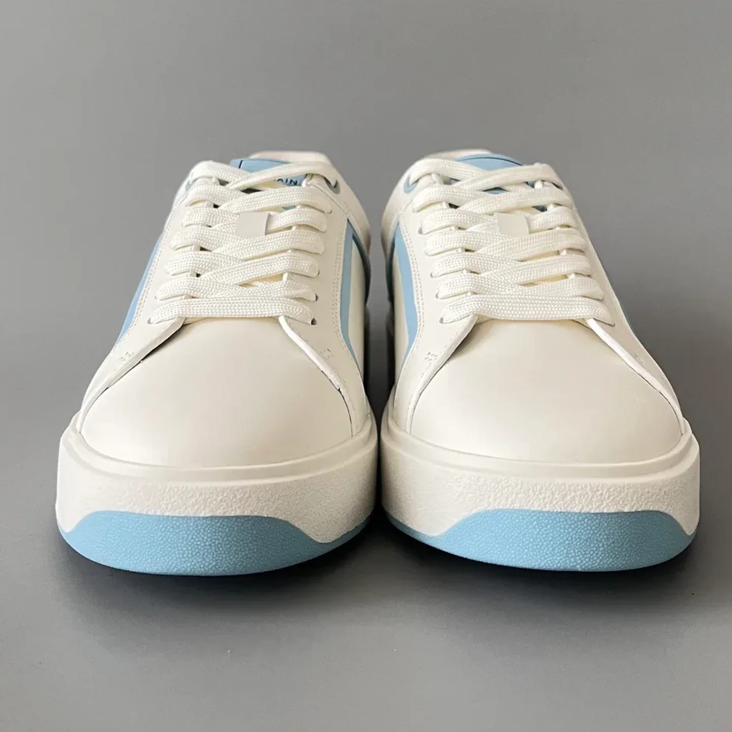 Balmain Logo-Strap Leather Slip-On Sneakers 縮圖 2