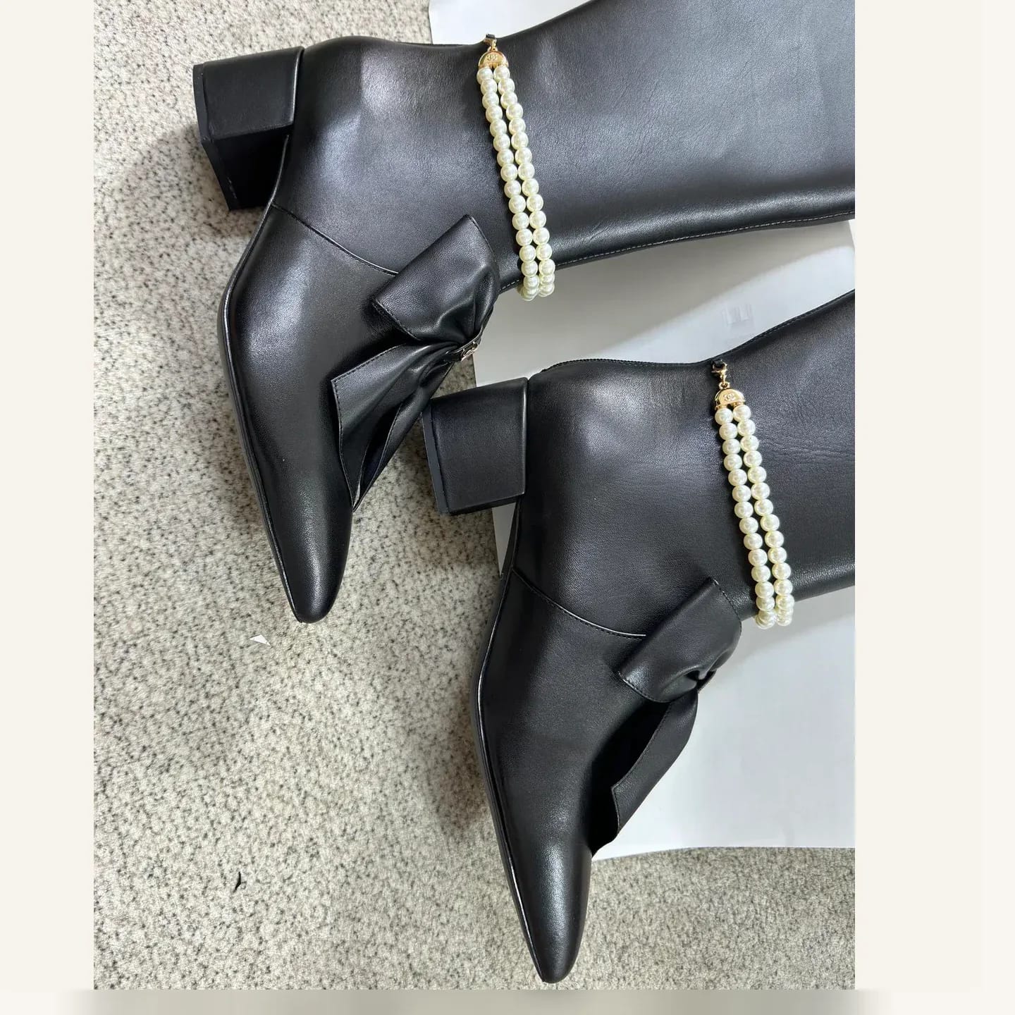 CHANEL Pearl-chain Knee-high Boot 縮圖 4