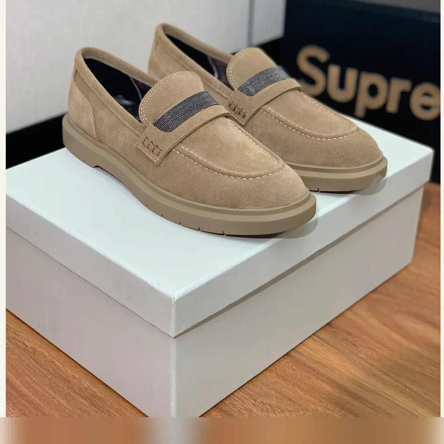 Brunello Cucinelli Suede Penny Loafer 縮圖 2