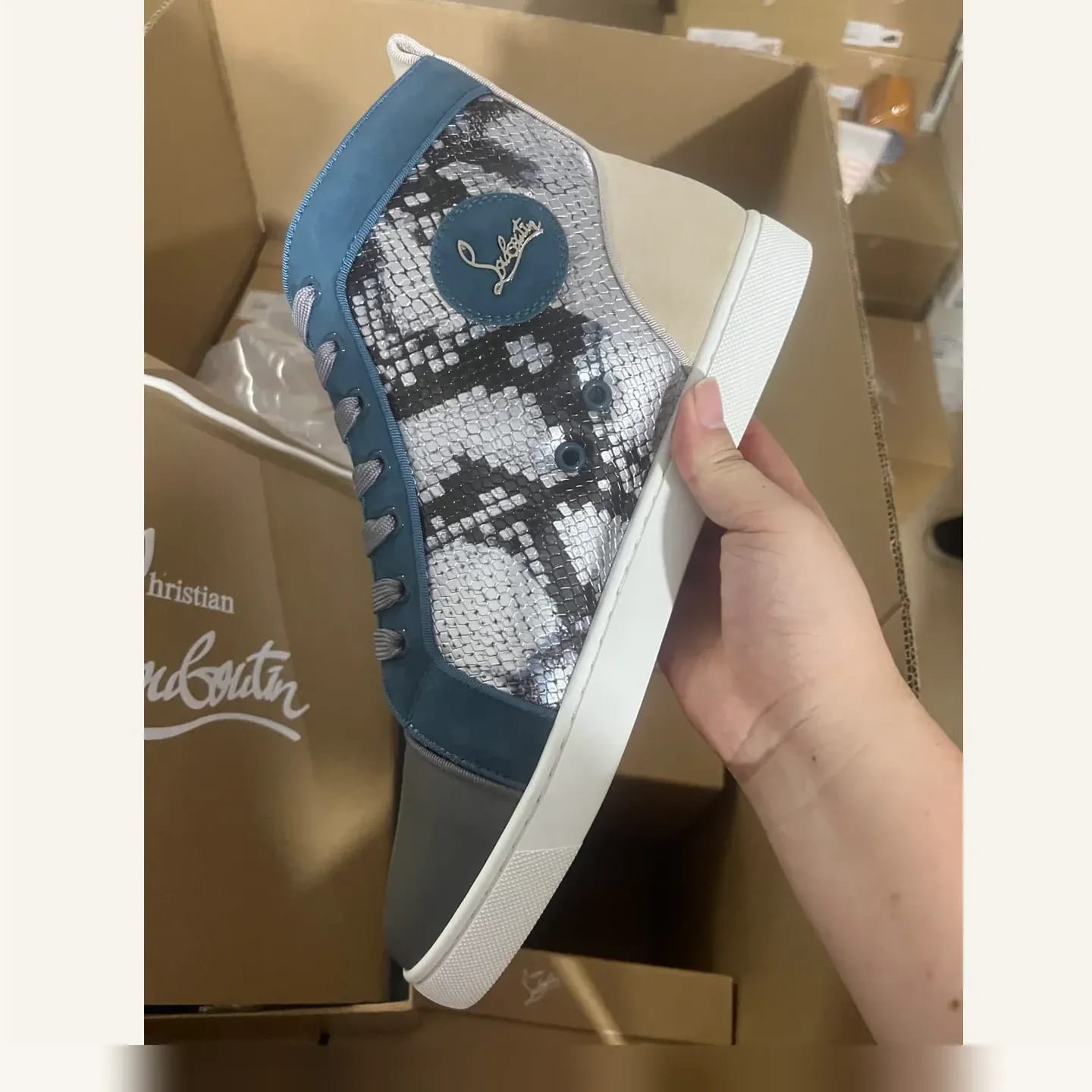 Christian Louboutin Spikes High-top Sneaker 縮圖 1
