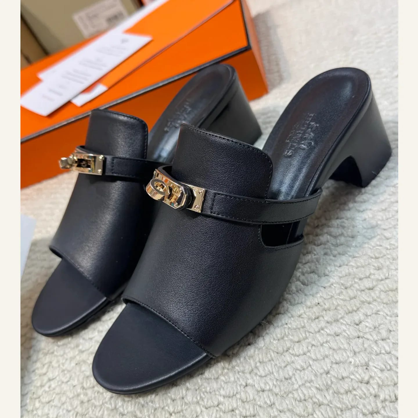 Hermès H-buckle Heeled Mule 縮圖 2