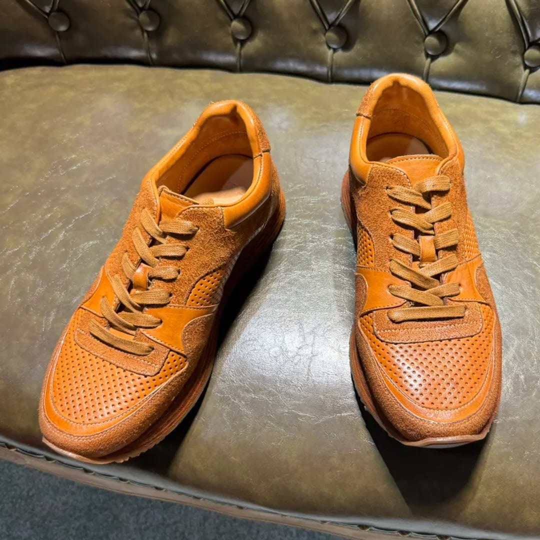 Ferragamo Washed-leather Low-top Sneaker 縮圖 4