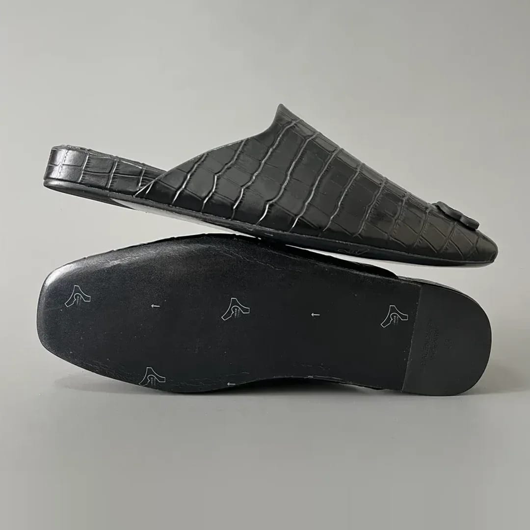 Balenciaga Cosy BB Croc-Embossed Mule 縮圖 4