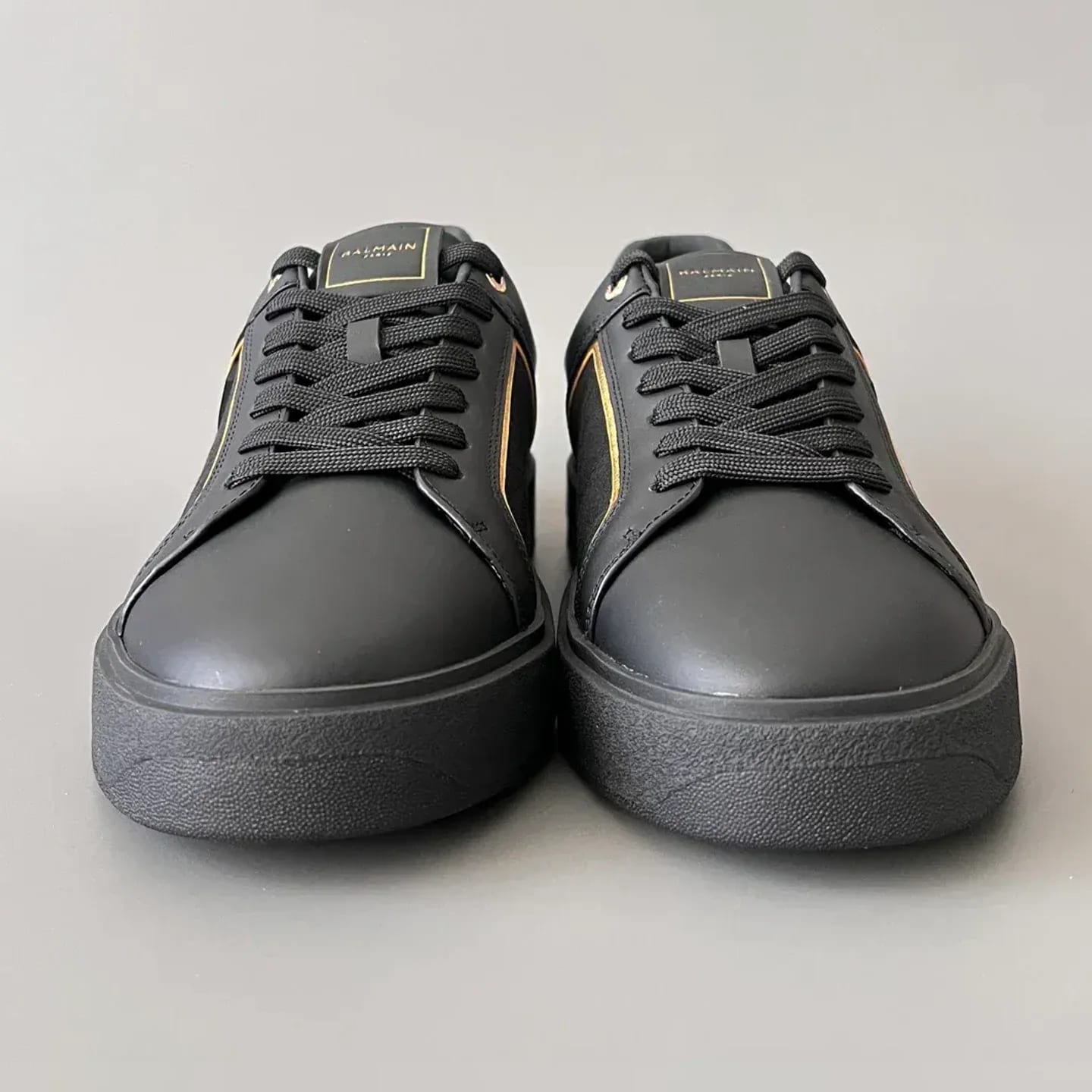 Balmain Logo-Strap Leather Slip-On Sneakers 縮圖 2