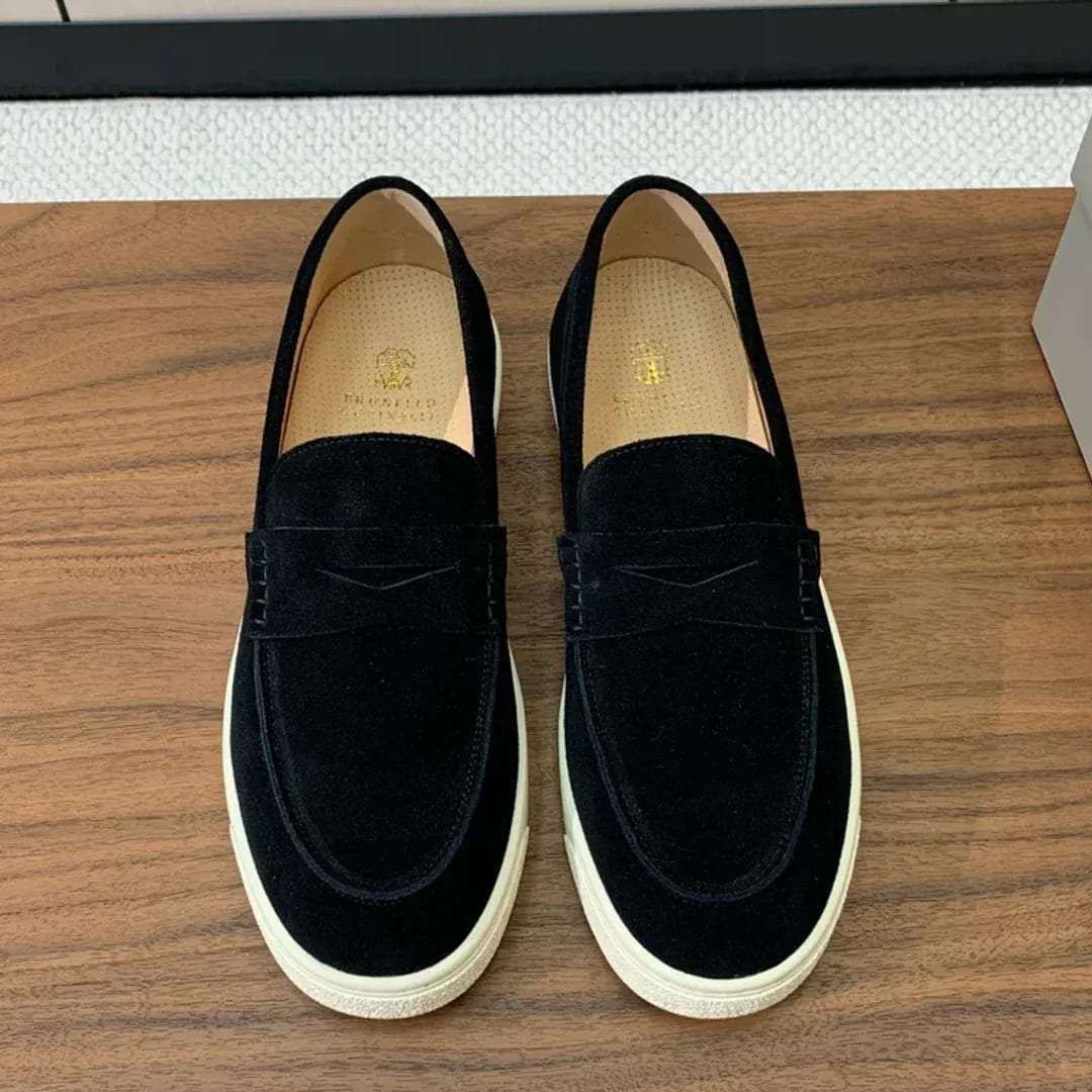 Brunello Cucinelli Suede Penny Loafer 縮圖 1