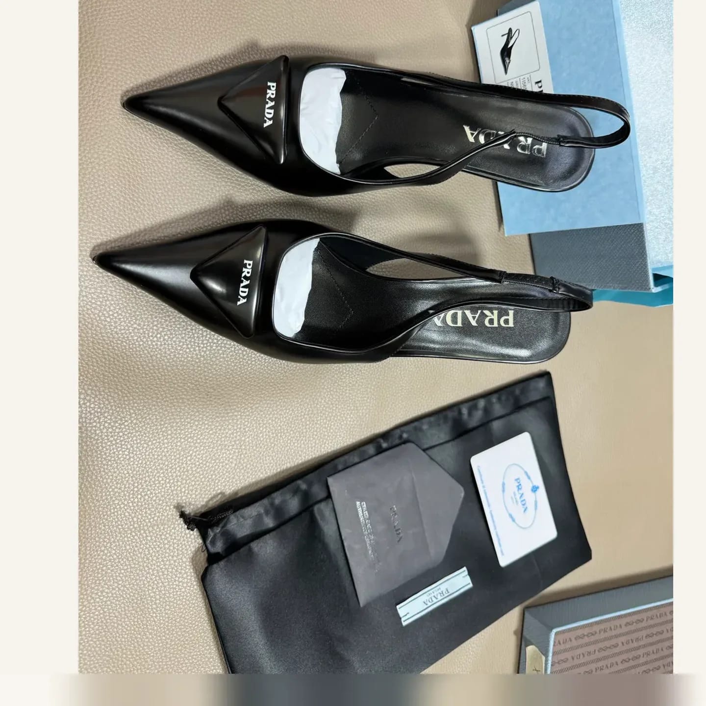 Prada Triangle-logo Slingback Pump 縮圖 2