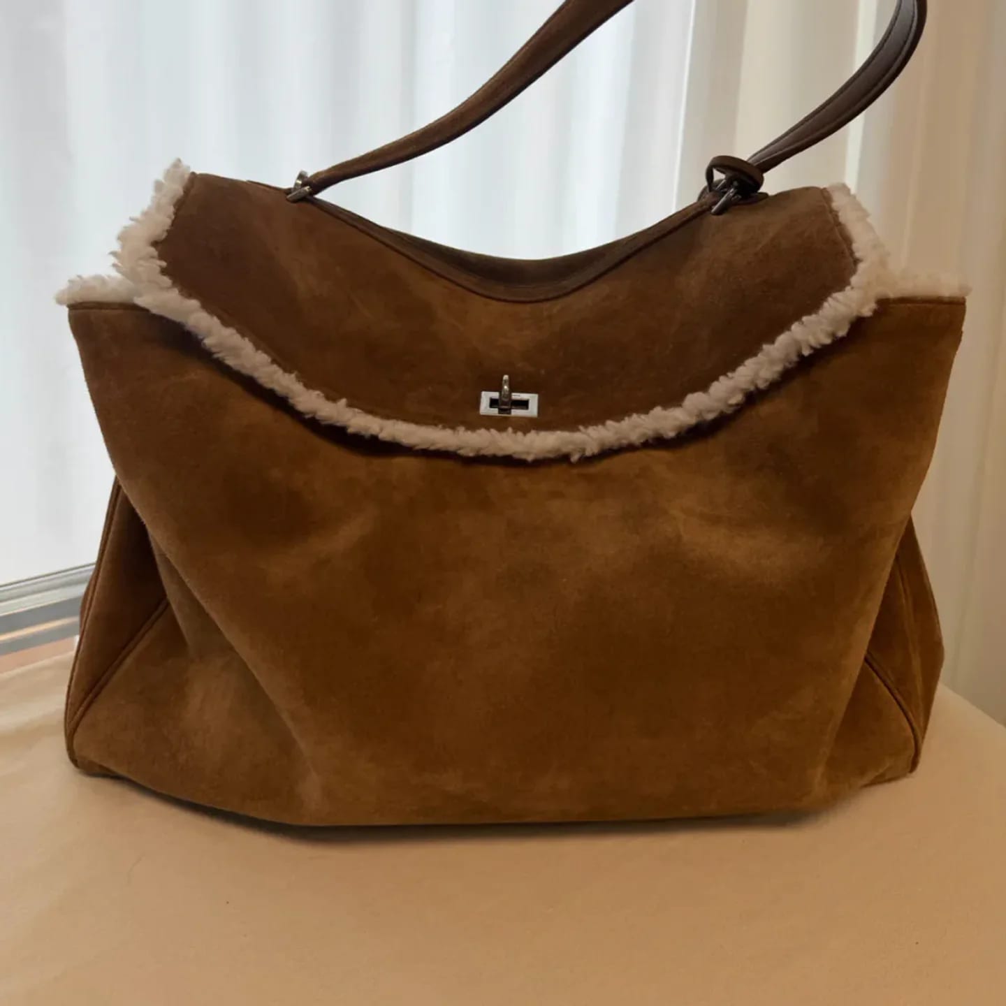 Balenciaga Rodeo Handbag Medium Noce/White 縮圖 2