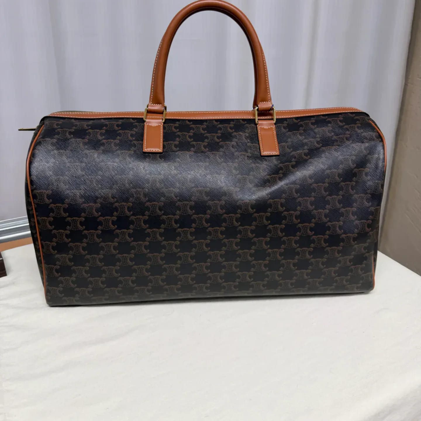 Celine Large Voyage Bag in Triomphe Canvas with CELINE Print 縮圖 2