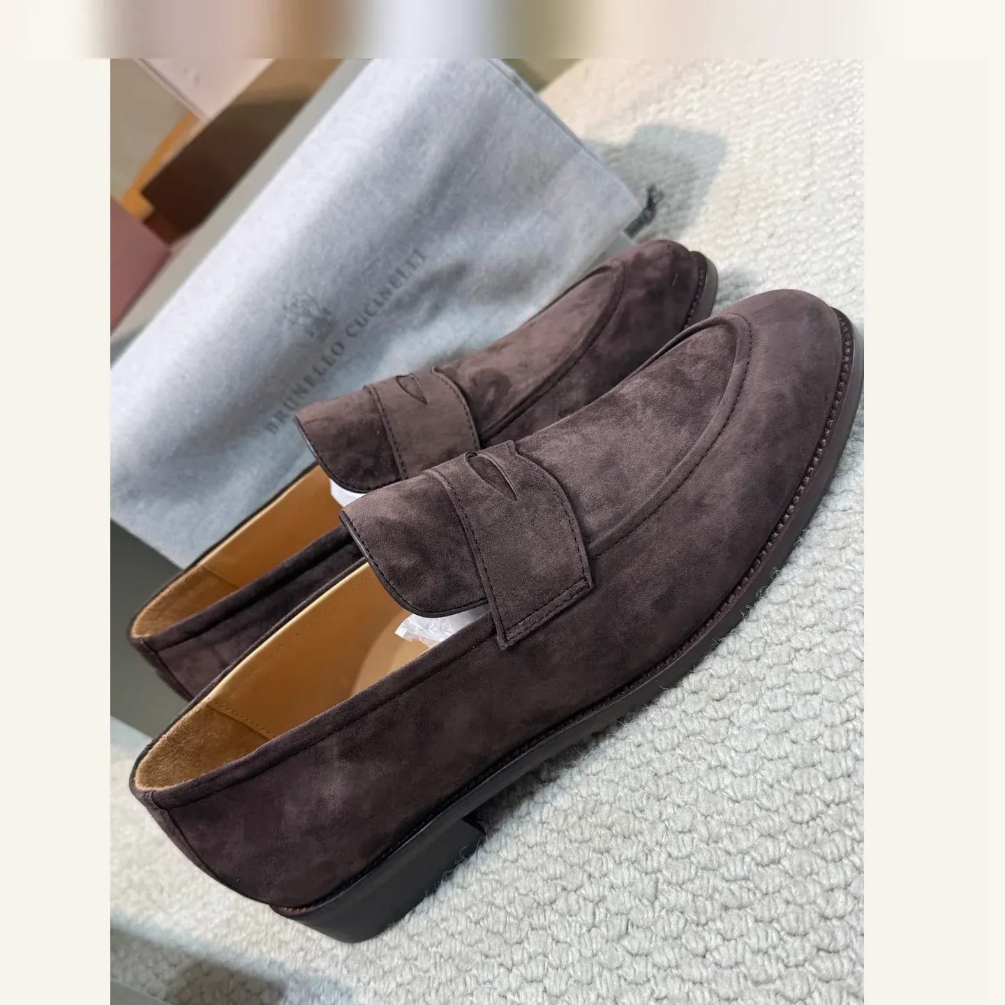 Brunello Cucinelli Suede Penny Loafer 縮圖 2