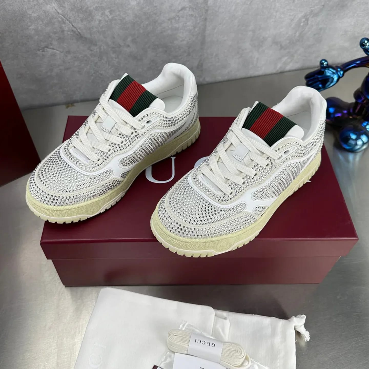 Gucci Distressed Basketball Sneaker 縮圖 3