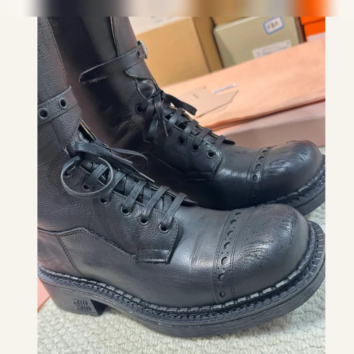 Miu Miu Buckle Biker Boot 縮圖 4