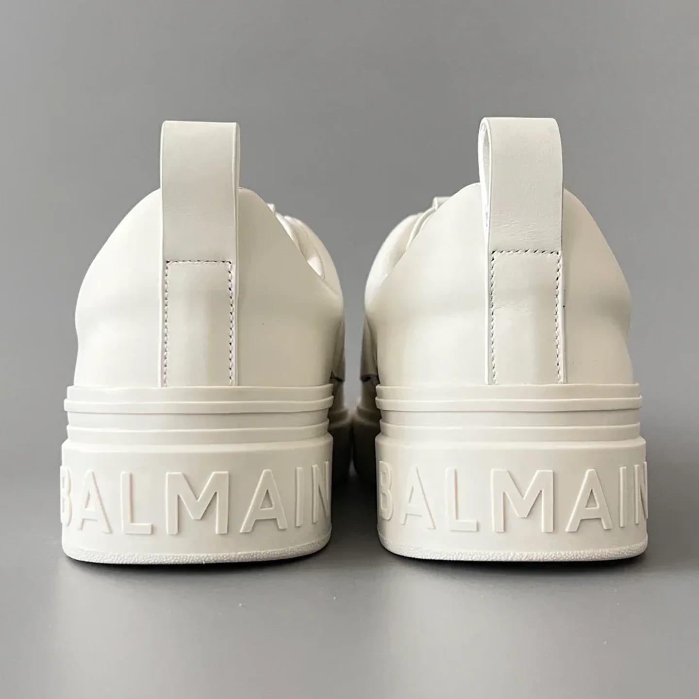 Balmain Logo-Strap Leather Slip-On Sneakers 縮圖 3