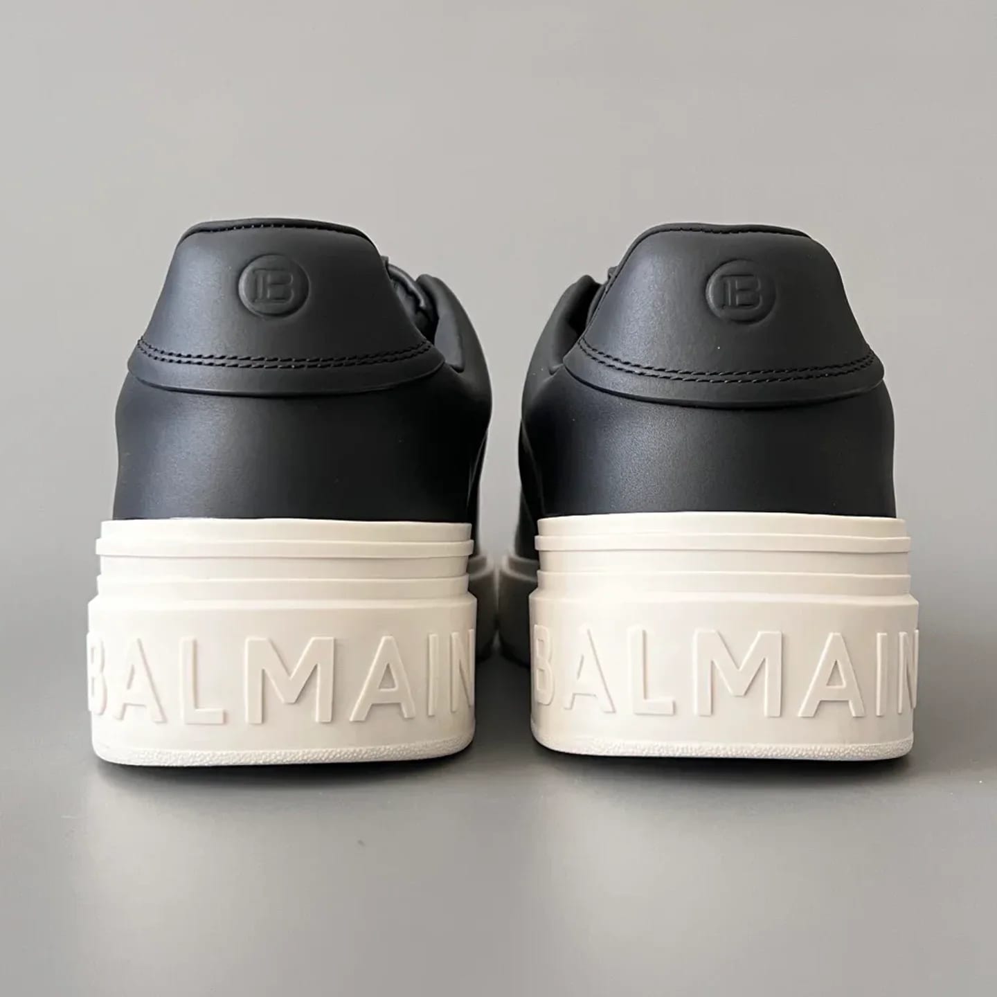 Balmain Logo-Strap Leather Slip-On Sneakers 縮圖 3