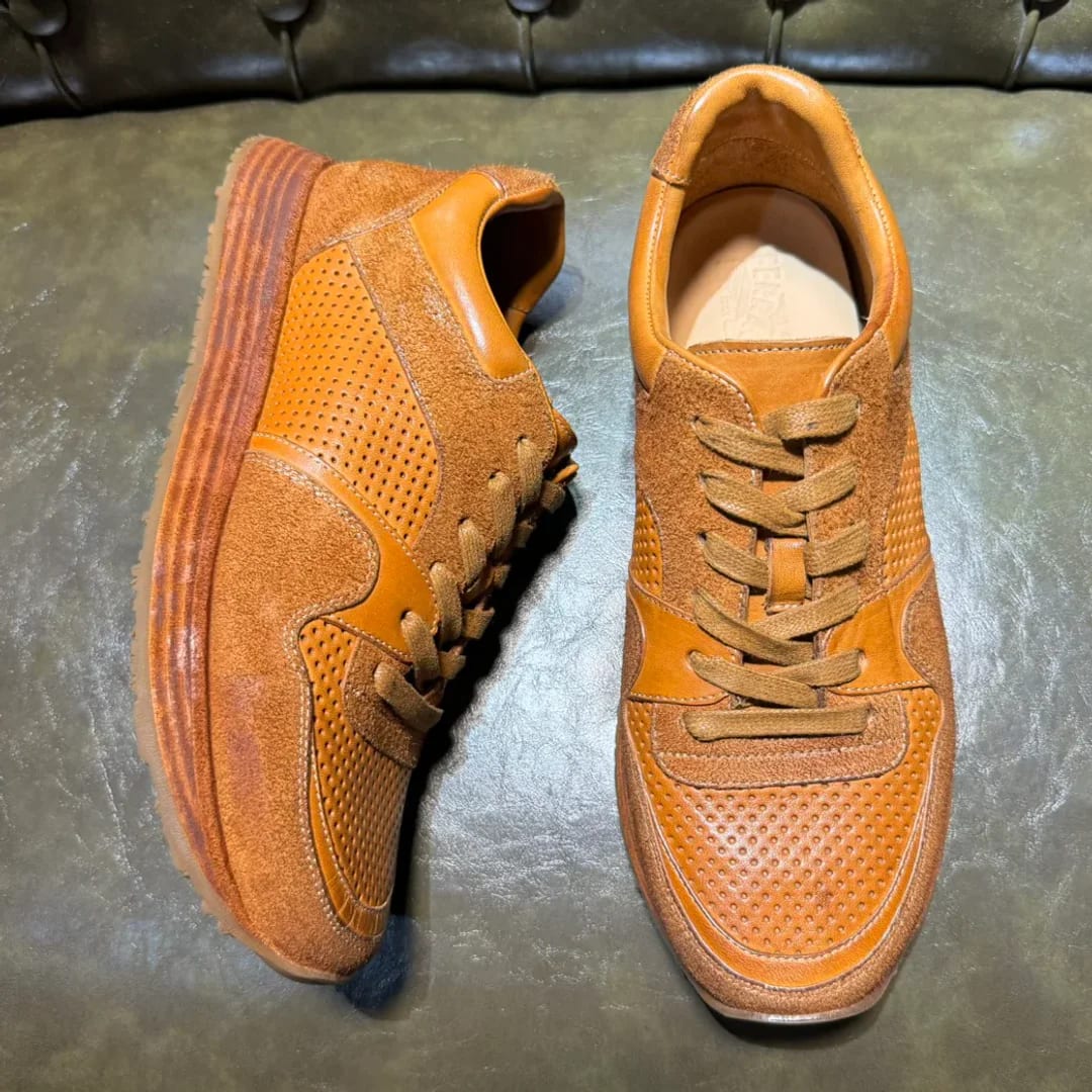 Ferragamo Washed-leather Low-top Sneaker 縮圖 2