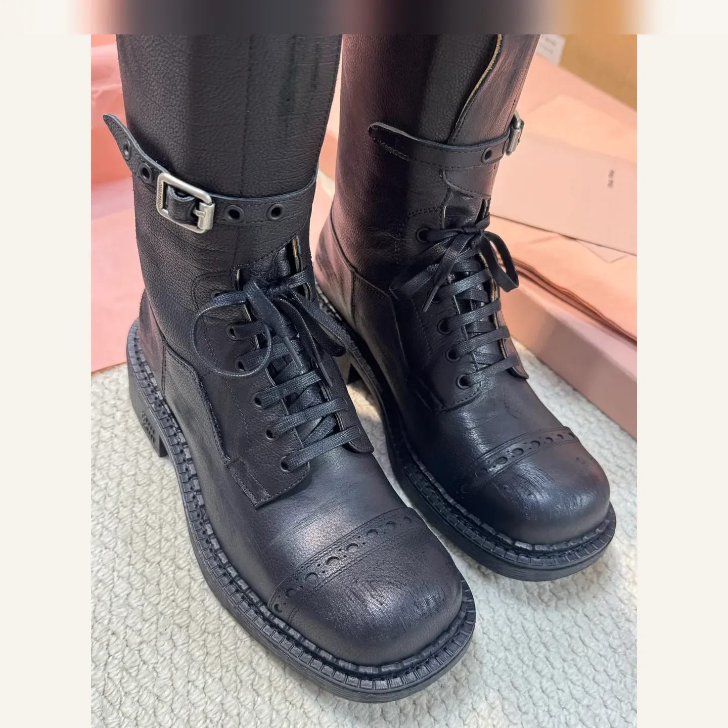 Miu Miu Buckle Biker Boot 縮圖 3