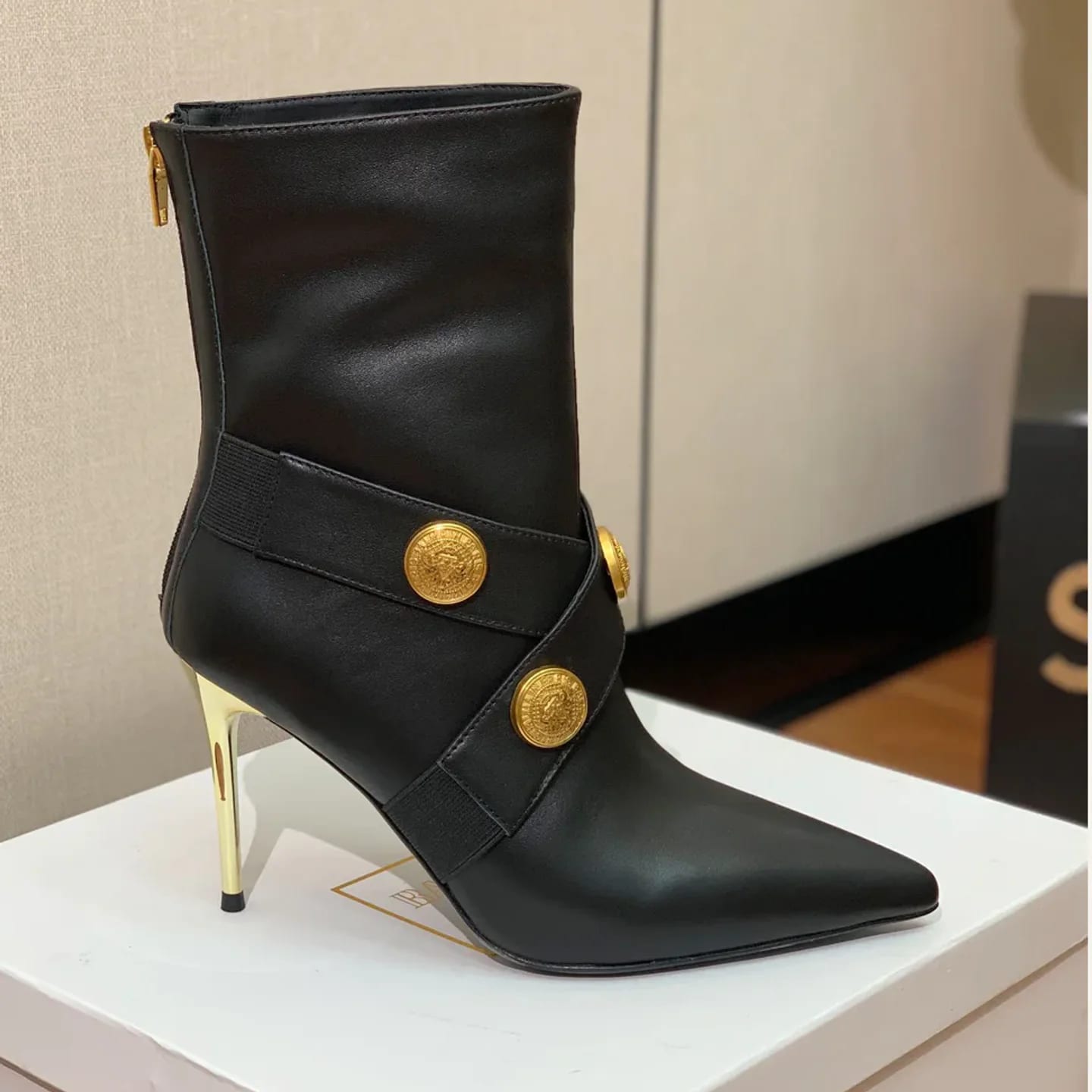 Balmain Buckle Ankle Boot 縮圖 4