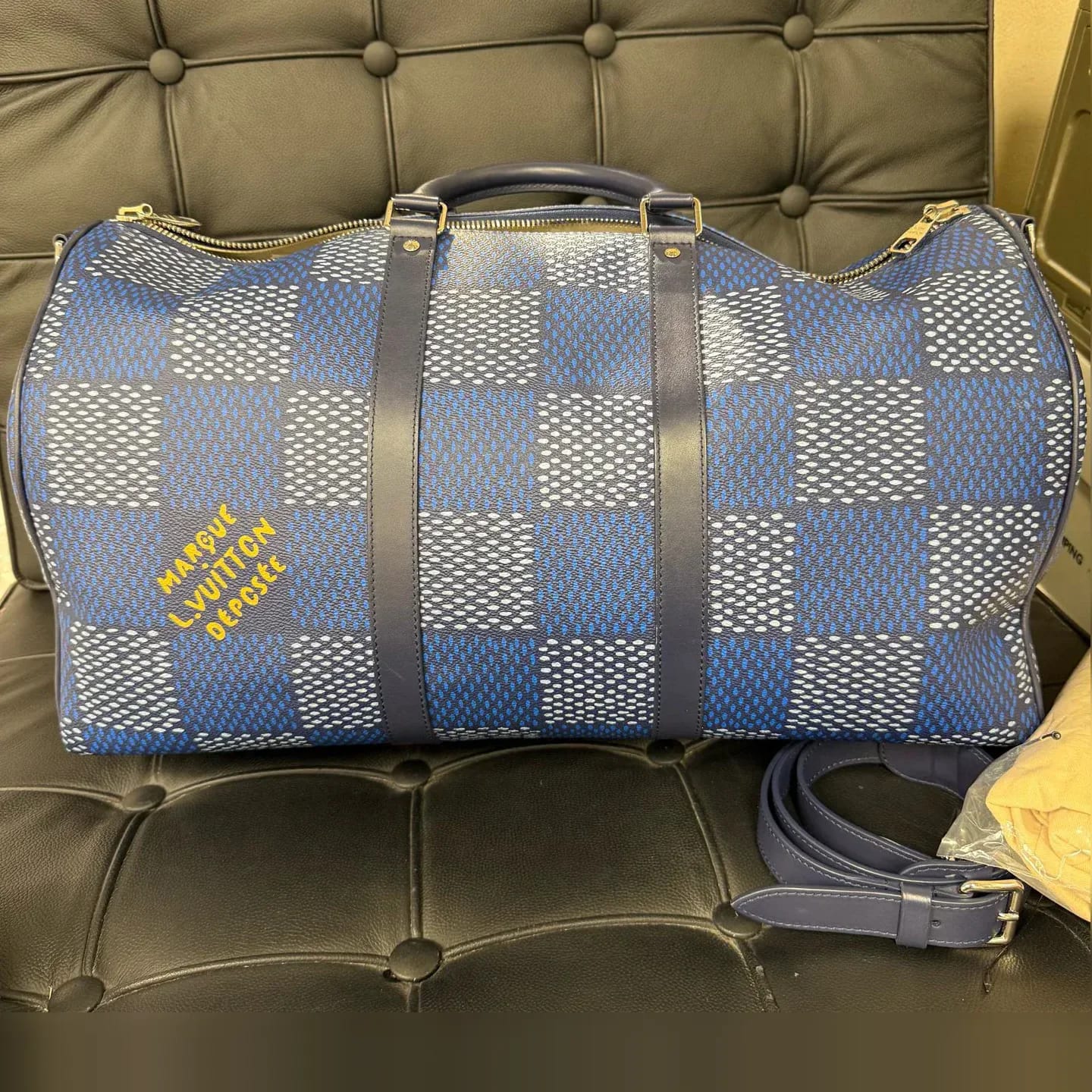 Louis Vuitton Keepall Bandoulière 50 Damier Rush（2024 春夏） 縮圖 8