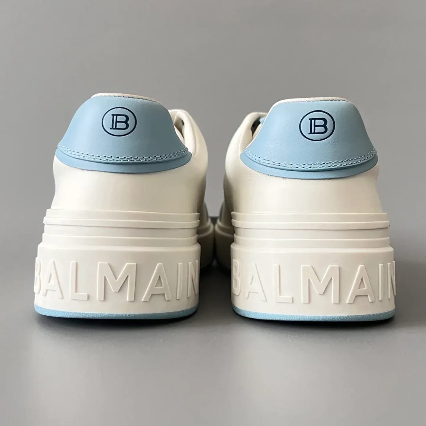Balmain Logo-Strap Leather Slip-On Sneakers 縮圖 3