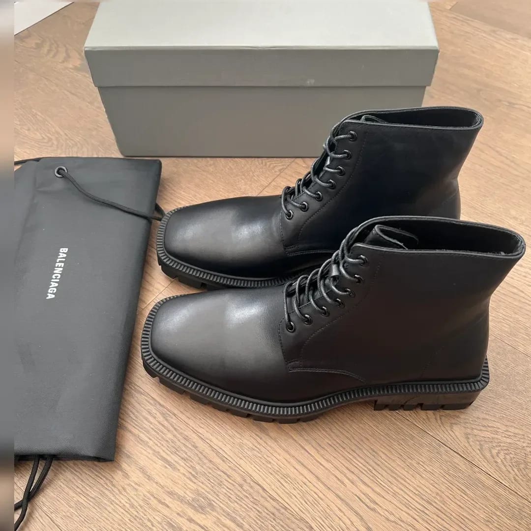 Balenciaga Rhino 25mm Lace-Up Boot 縮圖 4