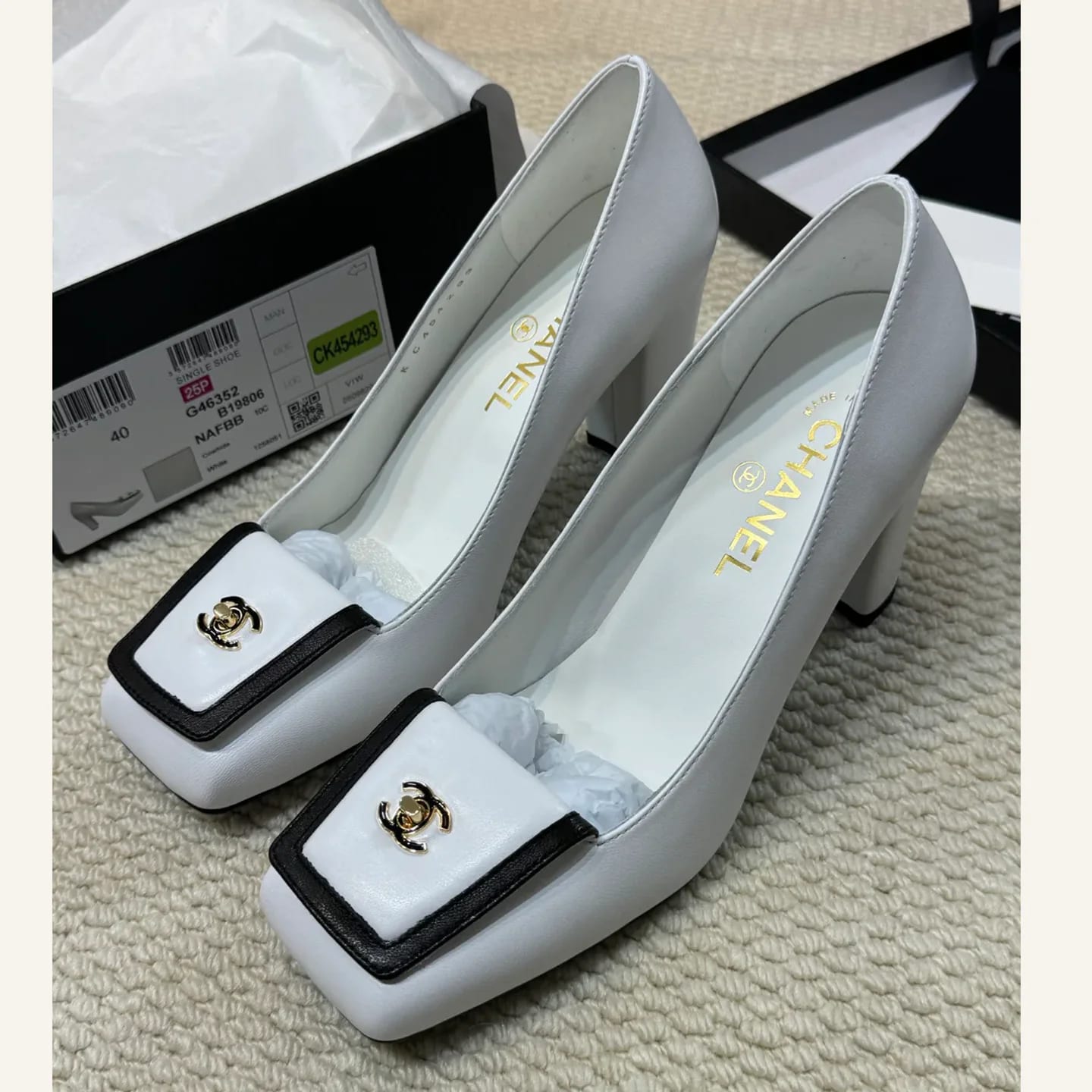CHANEL Square-toe CC Pump 縮圖 1