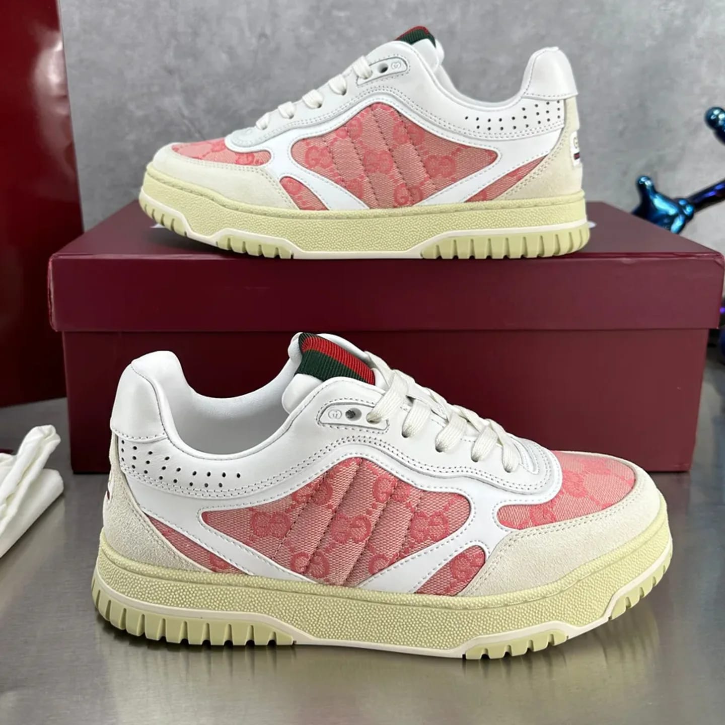 Gucci Distressed Basketball Sneaker 縮圖 4