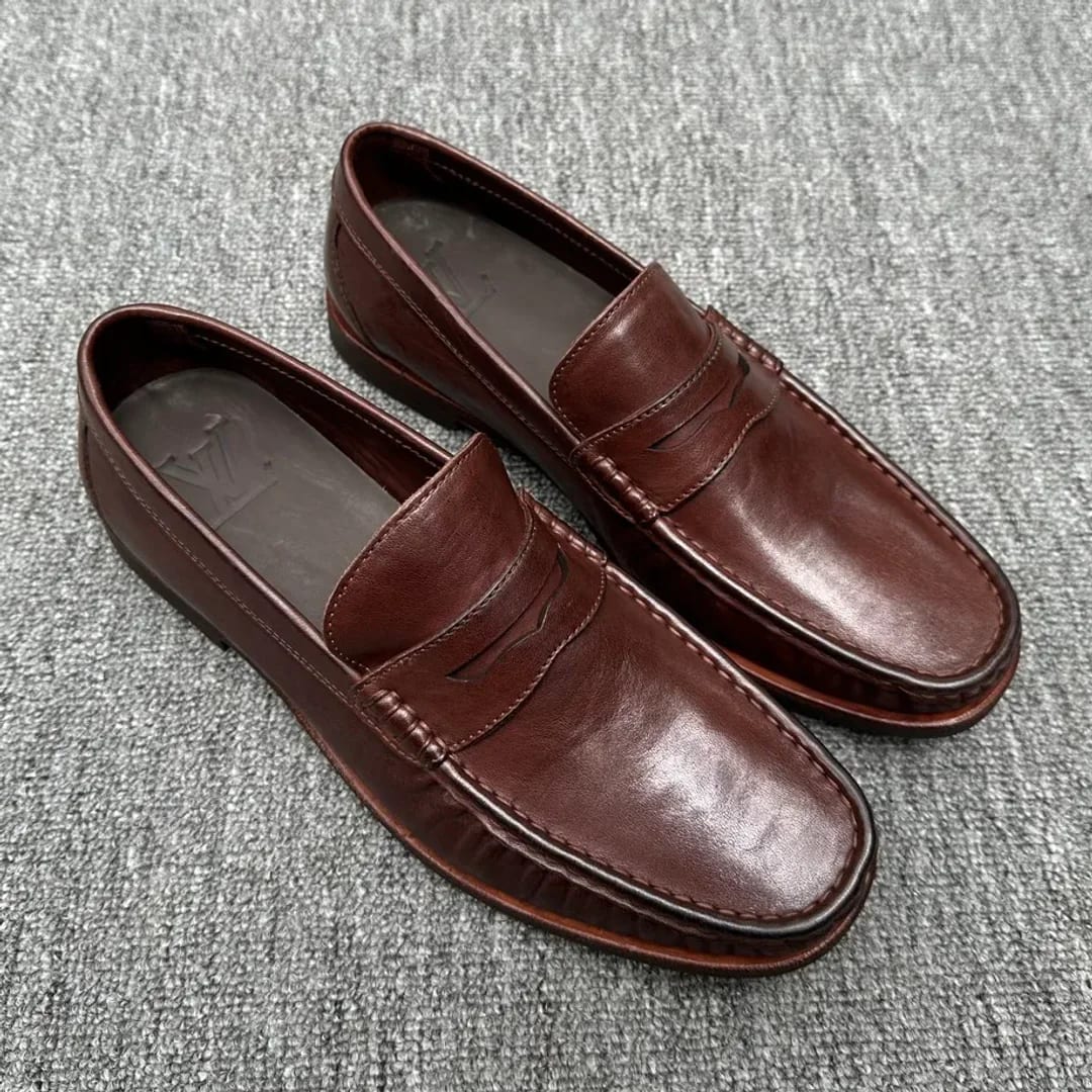 Louis Vuitton Washed-leather Penny Loafer 縮圖 3