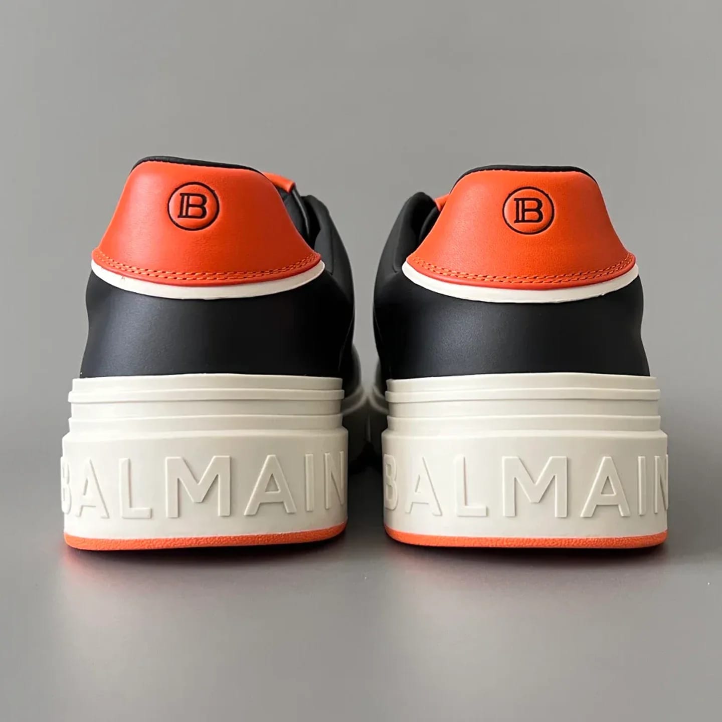 Balmain Logo-Strap Leather Slip-On Sneakers 縮圖 3