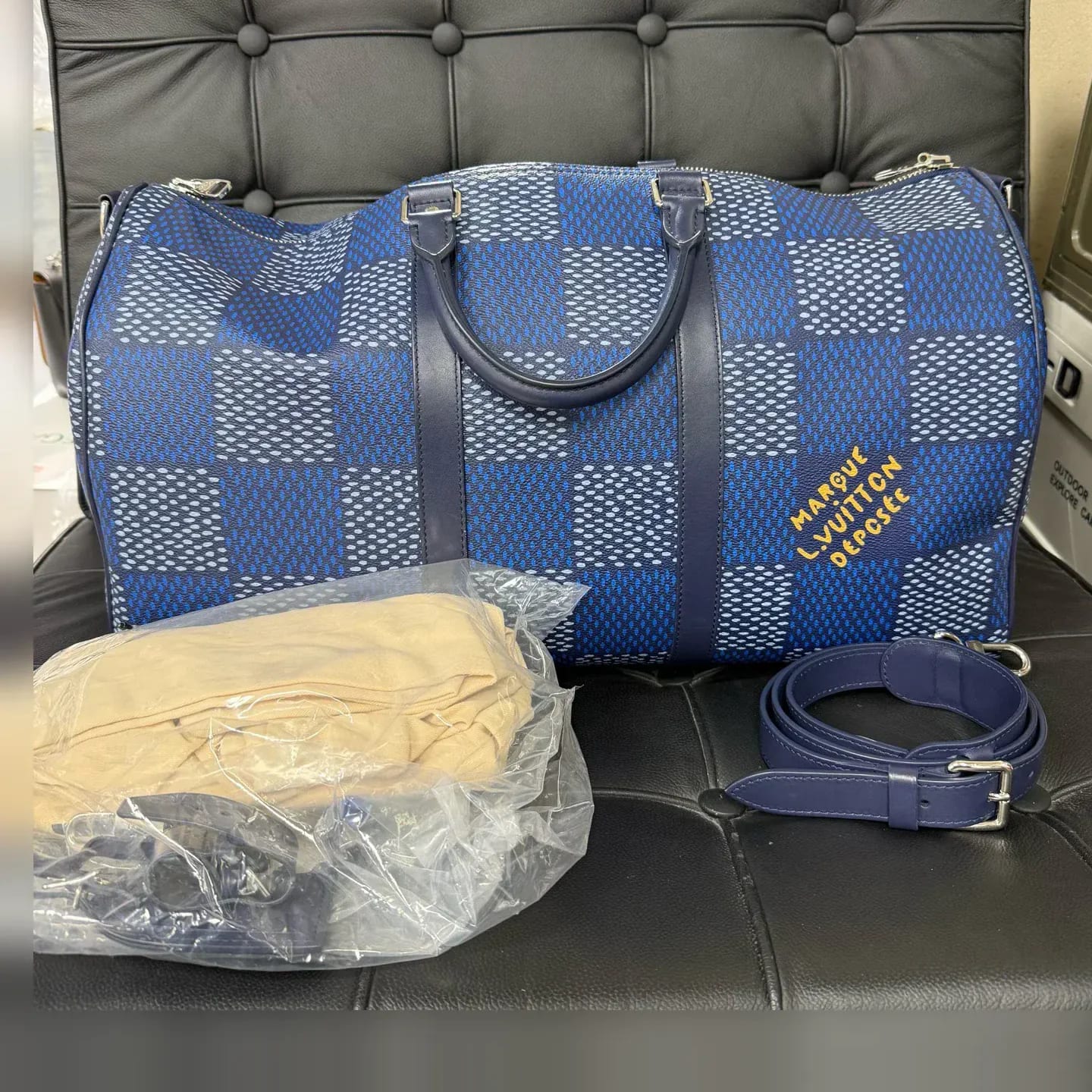 Louis Vuitton Keepall Bandoulière 50 Damier Rush（2024 春夏） 縮圖 1