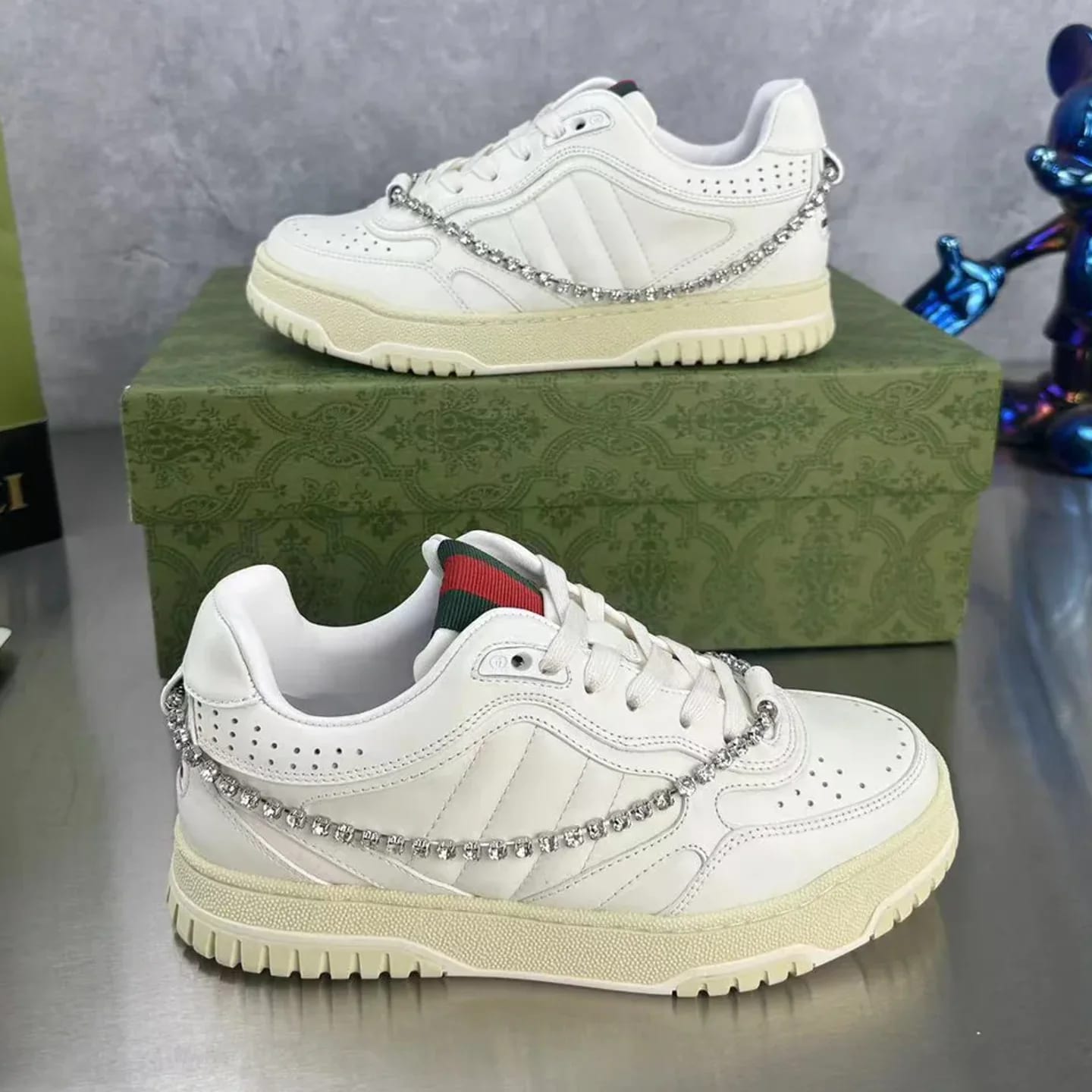 Gucci Distressed Basketball Sneaker 縮圖 4