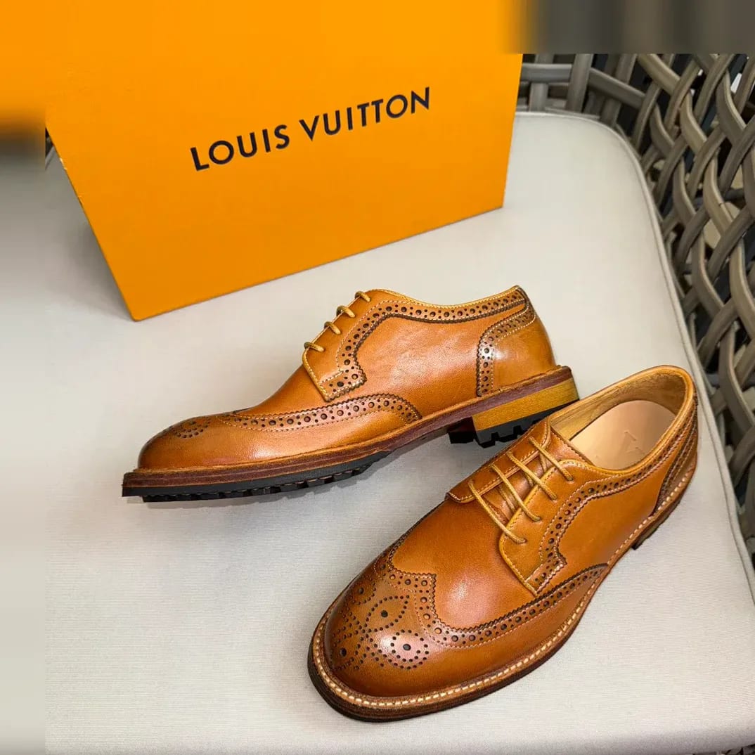 Louis Vuitton Washed-leather Brogue Oxford 縮圖 4