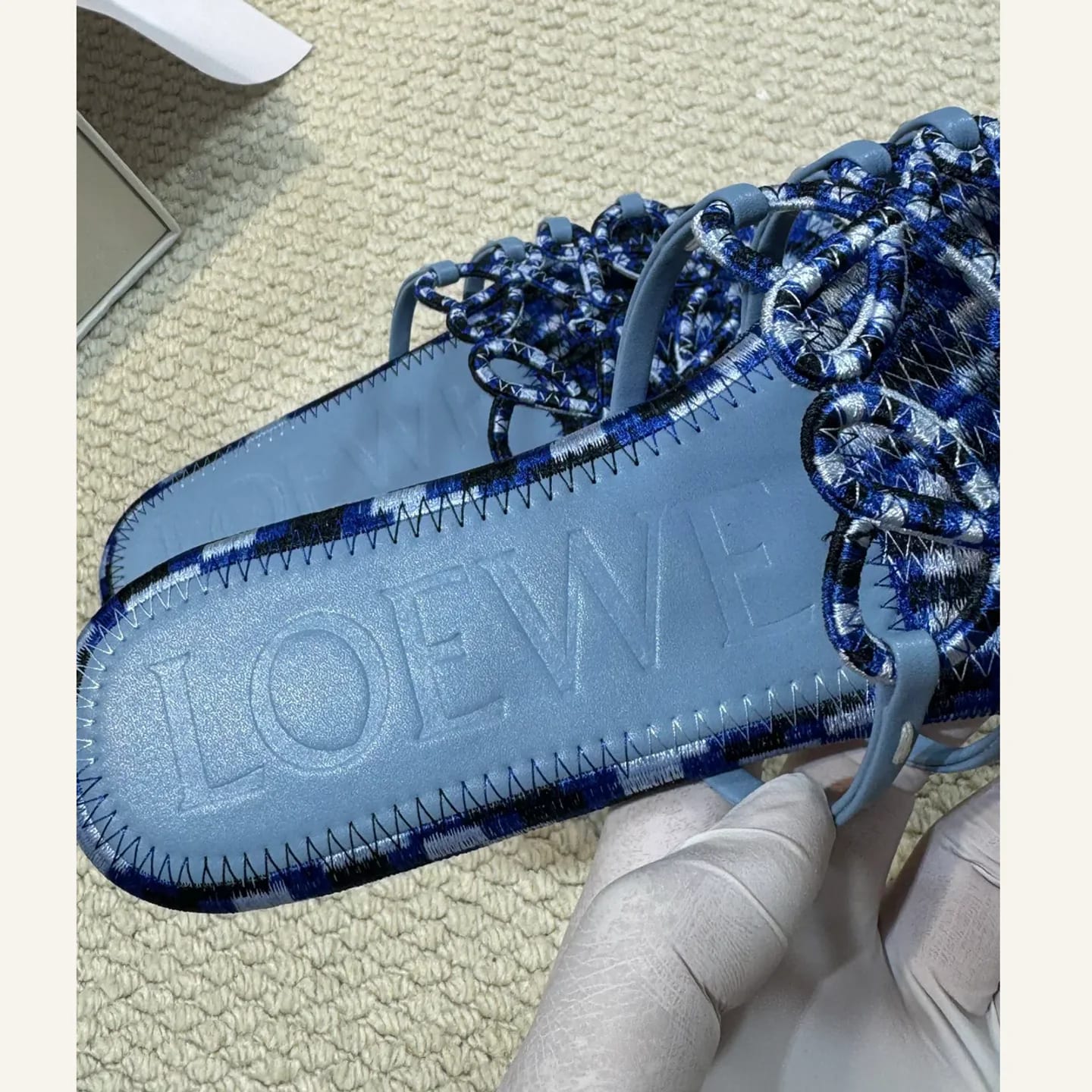 LOEWE Paula's Ibiza Woven Slide 縮圖 3