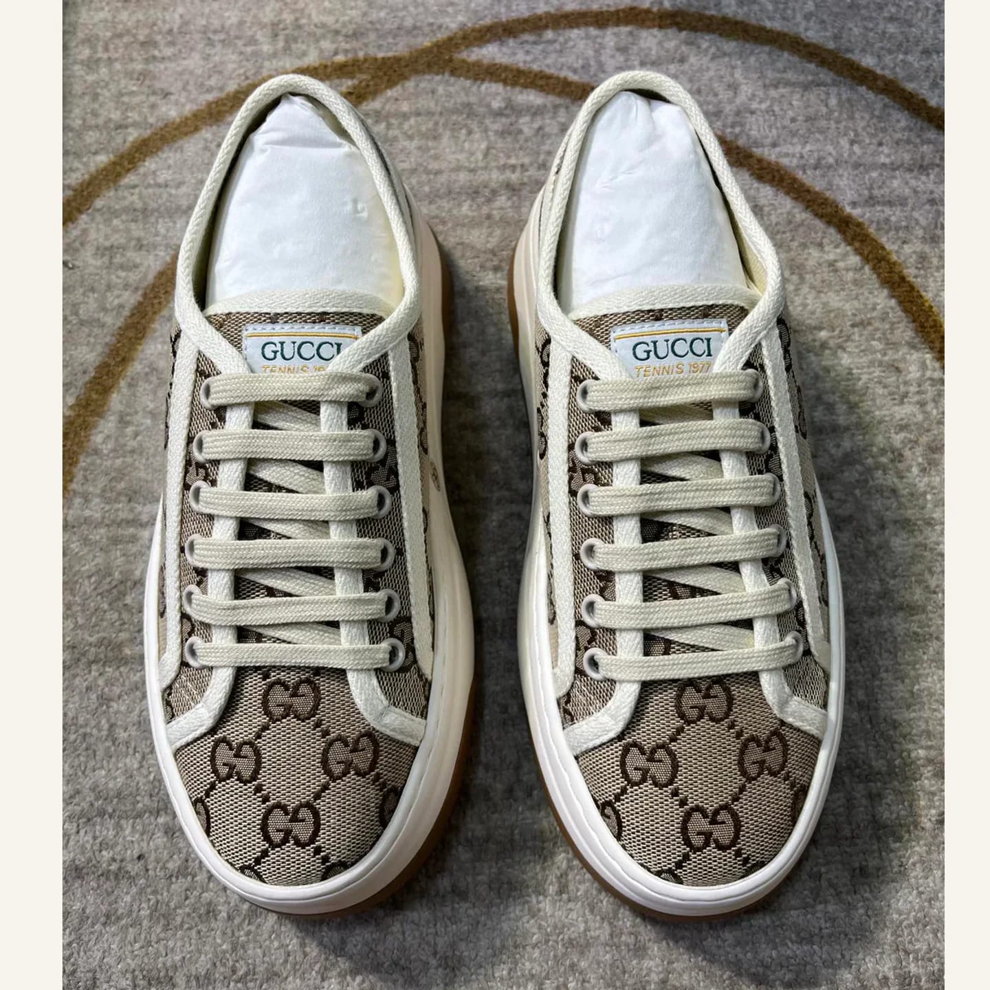 Gucci Canvas Platform Sneaker 縮圖 1
