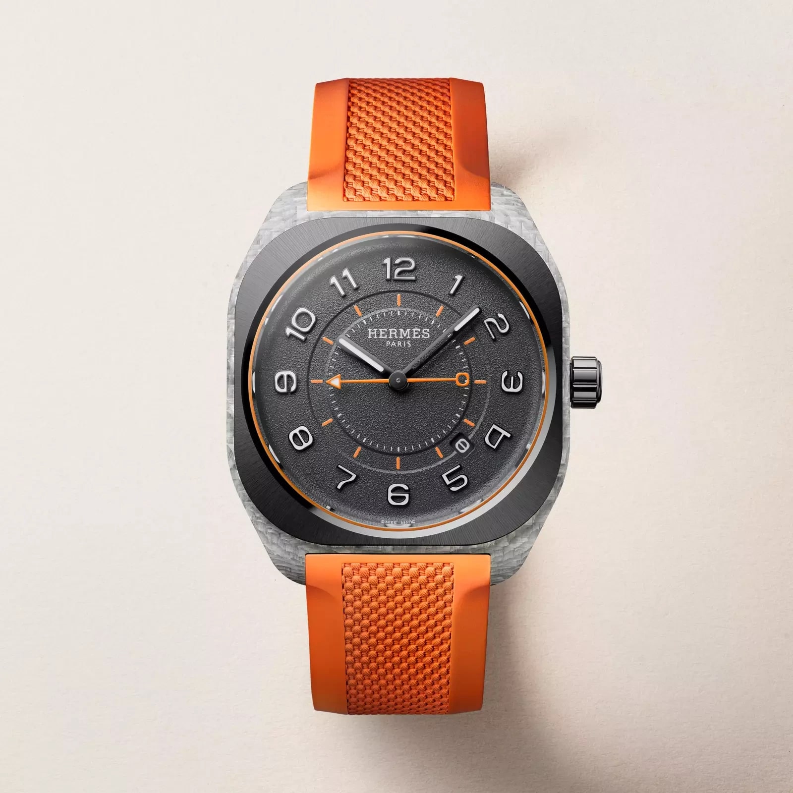 Hermès Hermès H08 watch, 42 mm, Orange