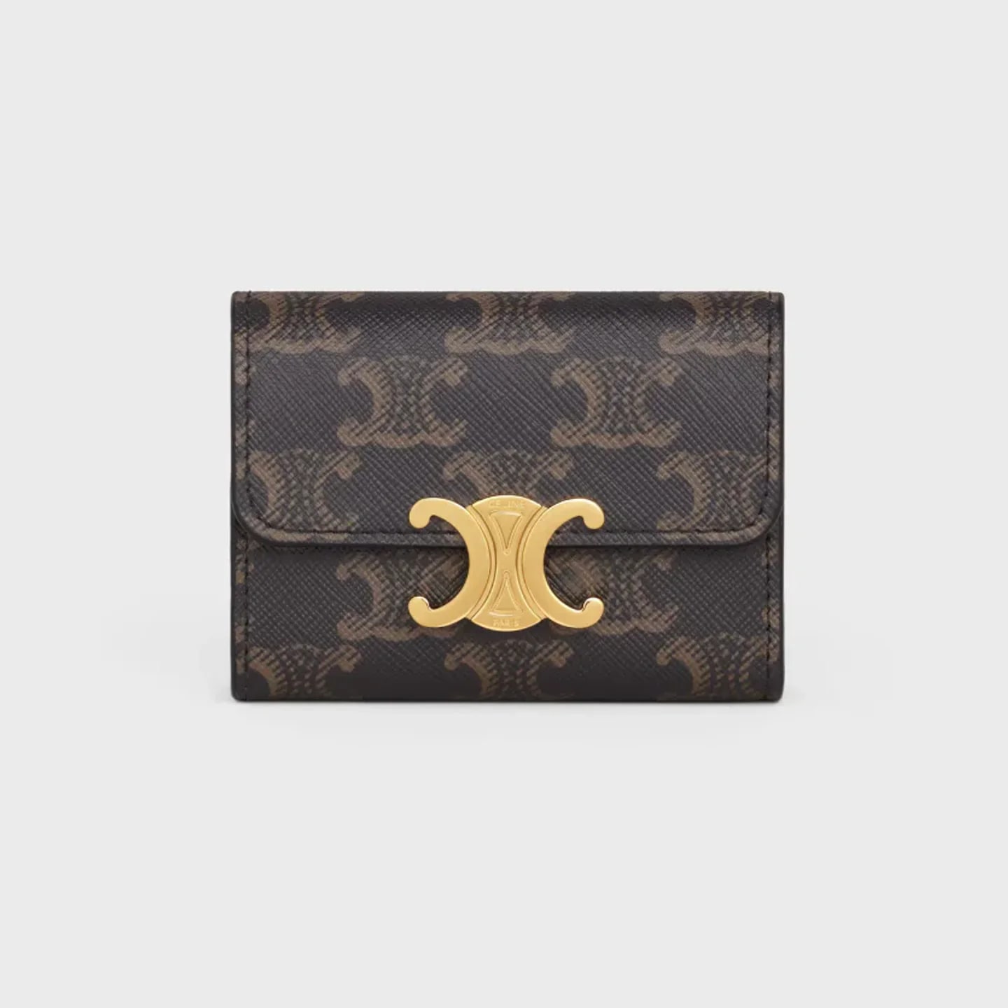 CELINE COMPACT WALLET WITH COIN TRIOMPHE IN triomphe canvas