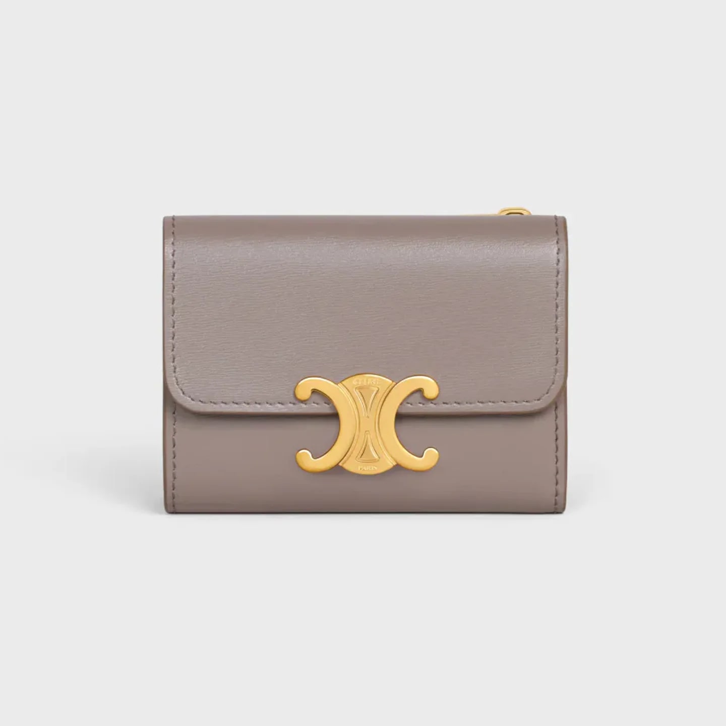 CELINE COMPACT WALLET WITH COIN TRIOMPHE IN Shiny calfskin